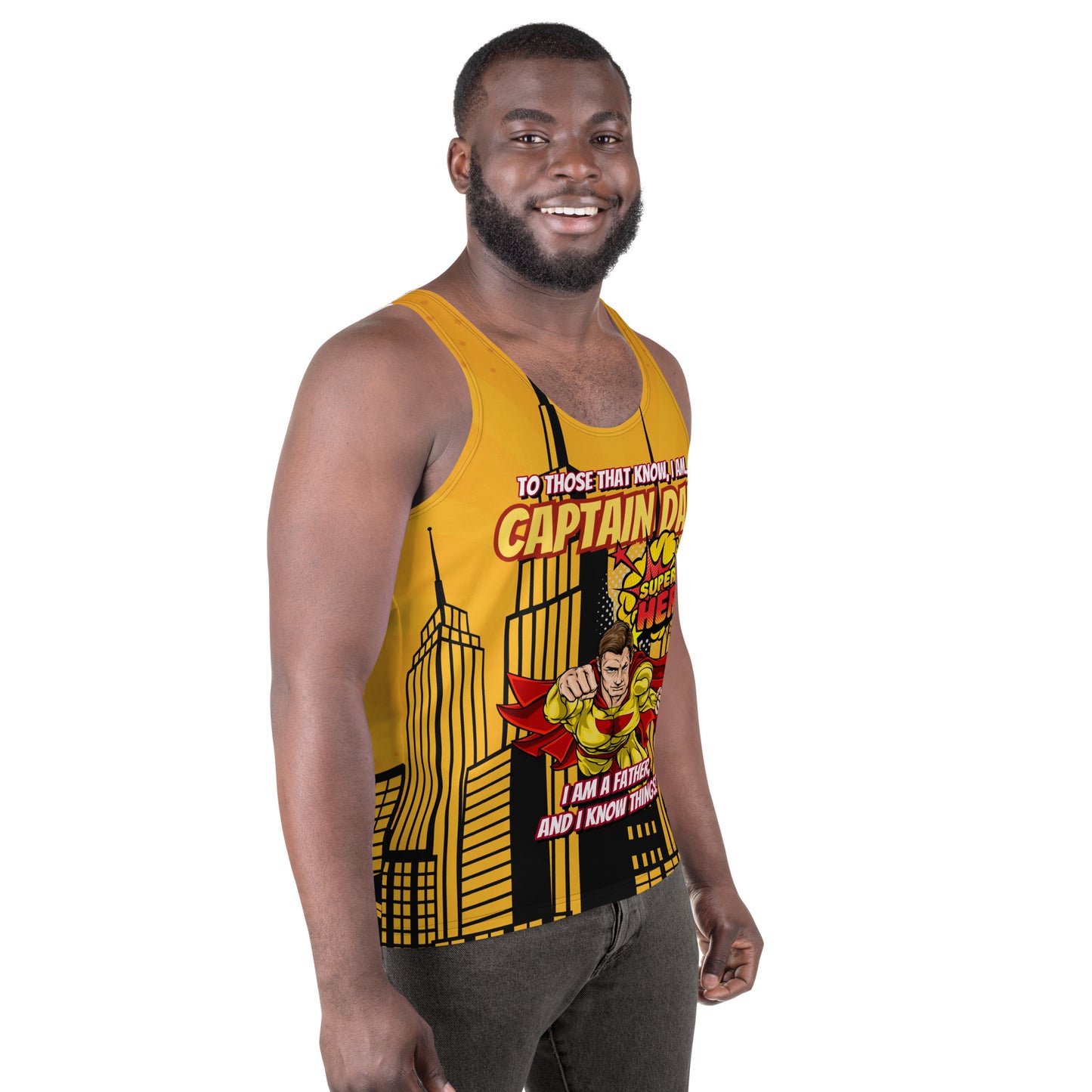 Captain Dad, Super Hero : Unisex Tank Top