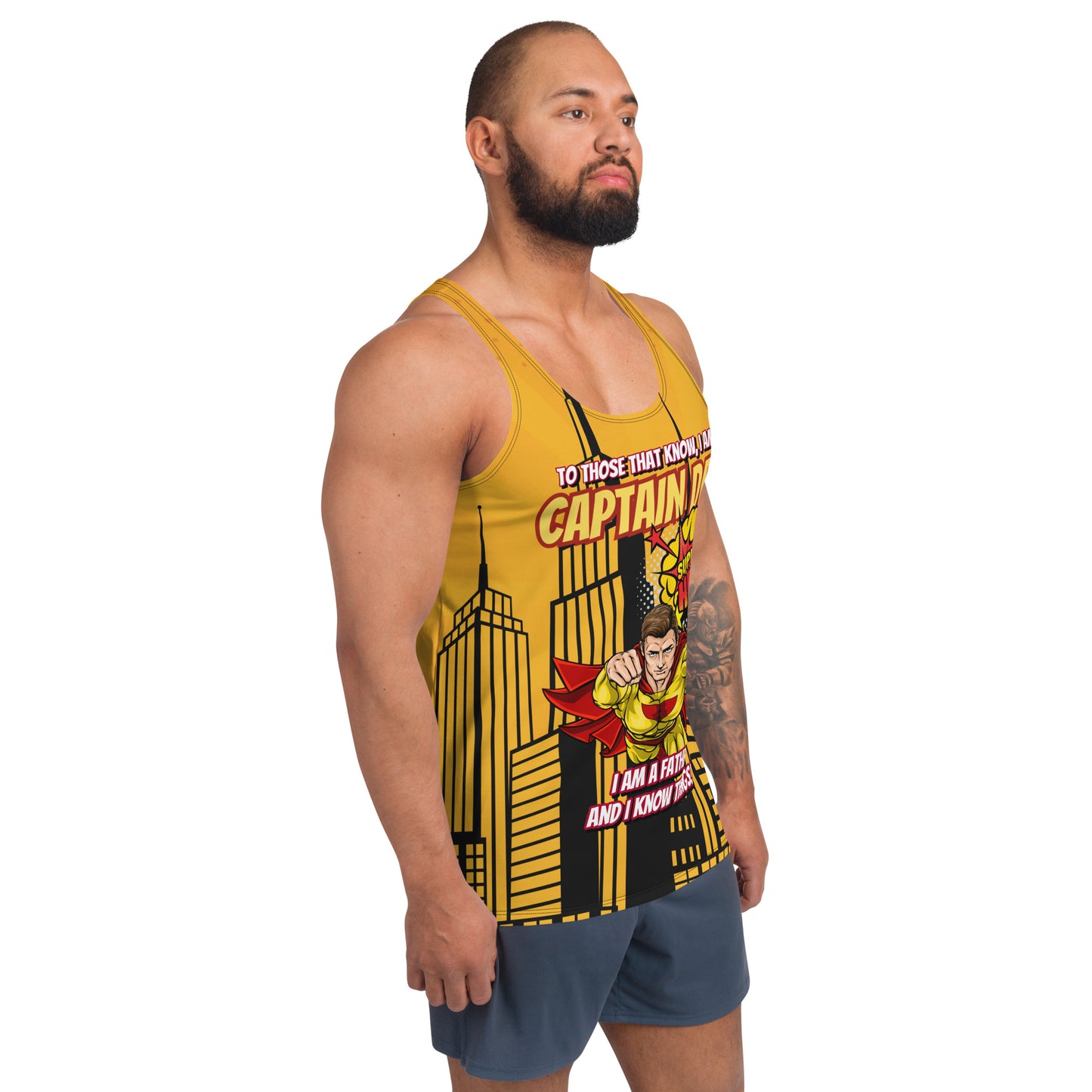 Captain Dad, Super Hero : Unisex Tank Top