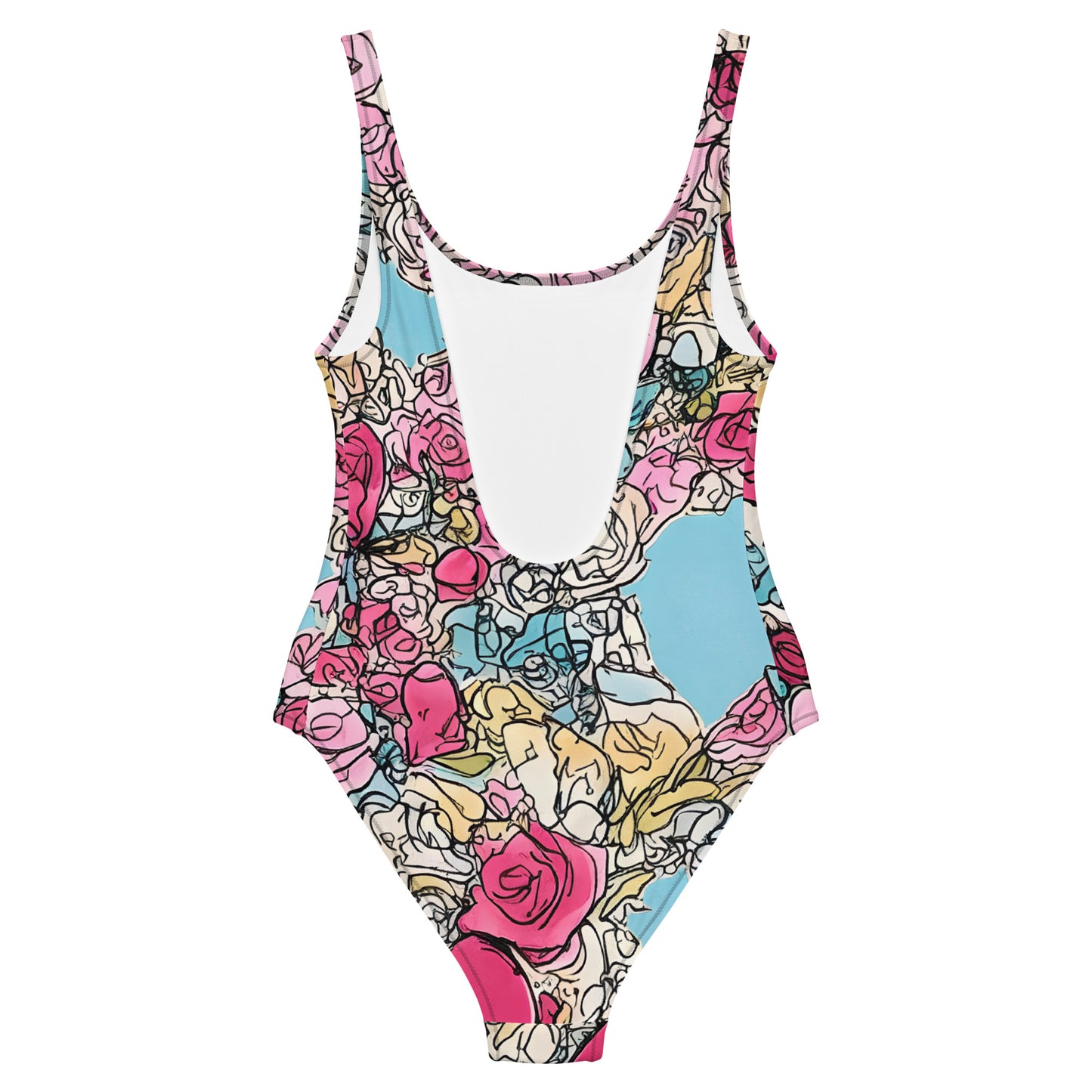 Sketchy Floral : One-Piece Swimsuit