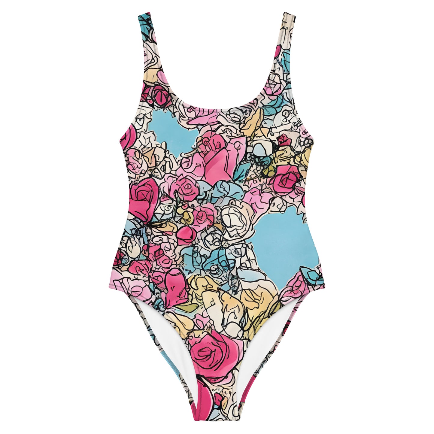 Sketchy Floral : One-Piece Swimsuit