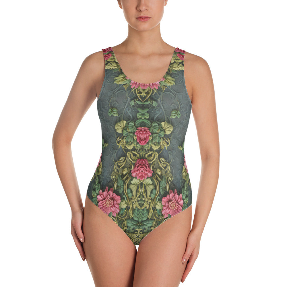 Ancient Roses One-Piece Swimsuit