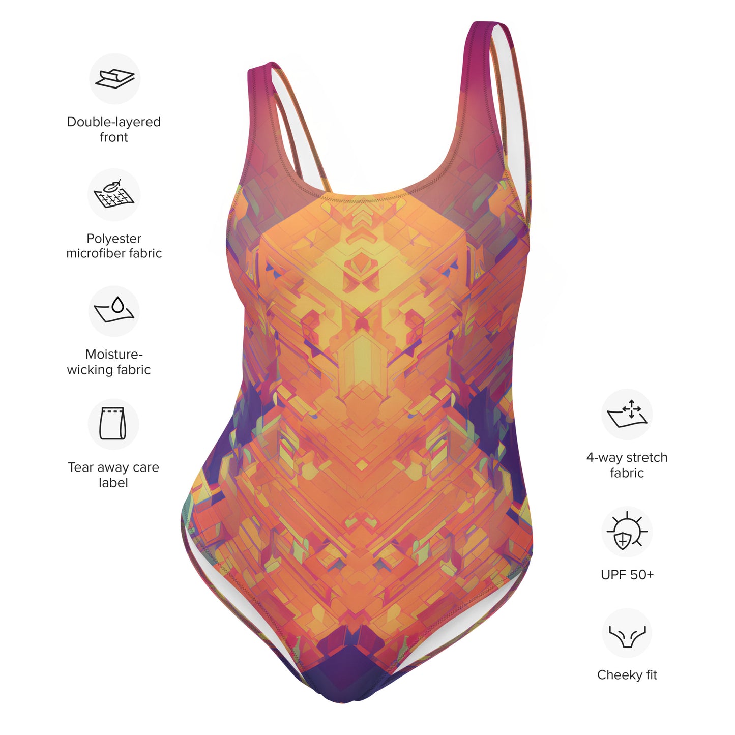Retro Cubist : One-Piece Swimsuit