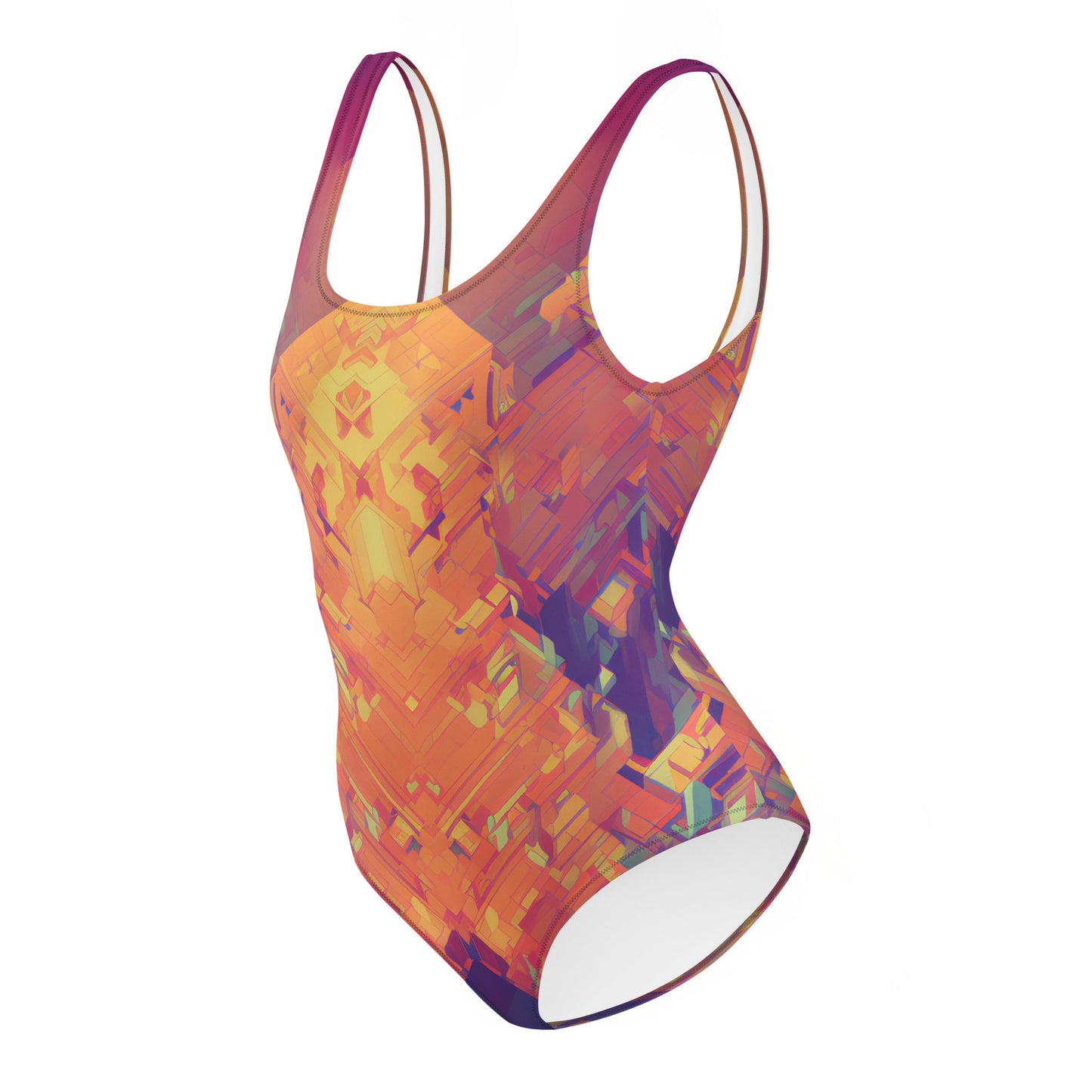 Retro Cubist : One-Piece Swimsuit