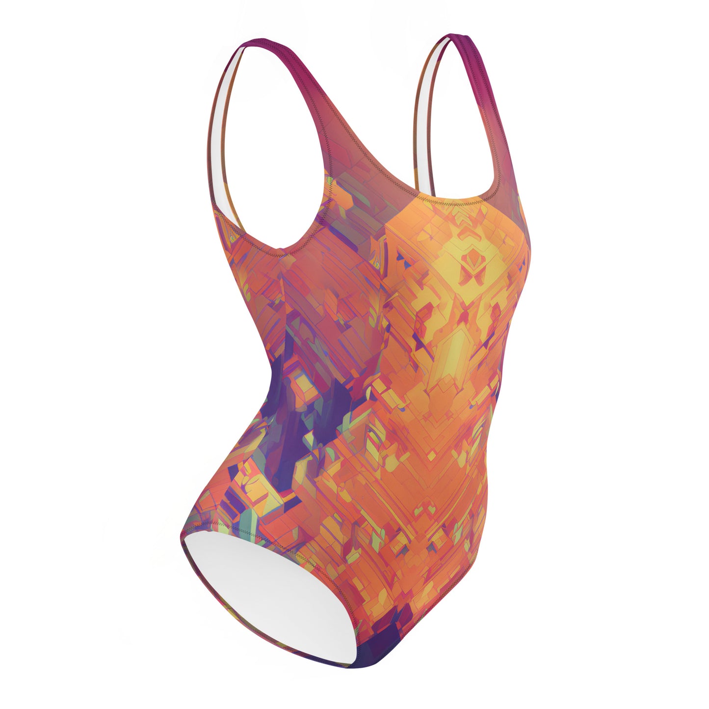 Retro Cubist : One-Piece Swimsuit