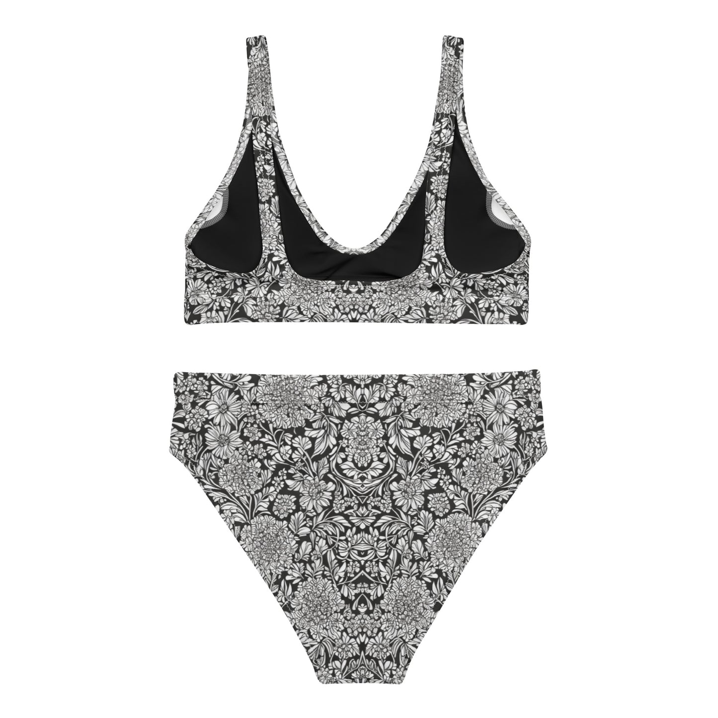 Monochrome Classic : Recycled high-waisted bikini