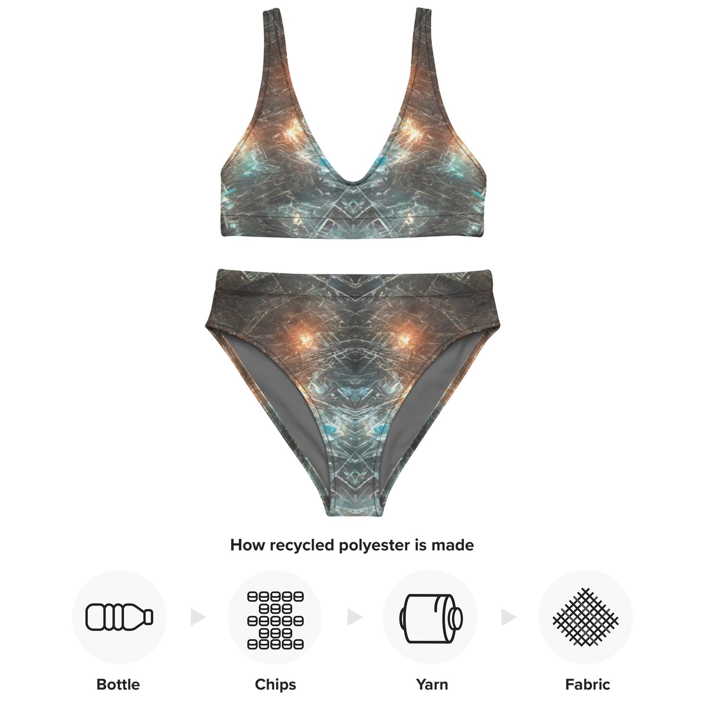 Alien Lights : Recycled high-waisted bikini