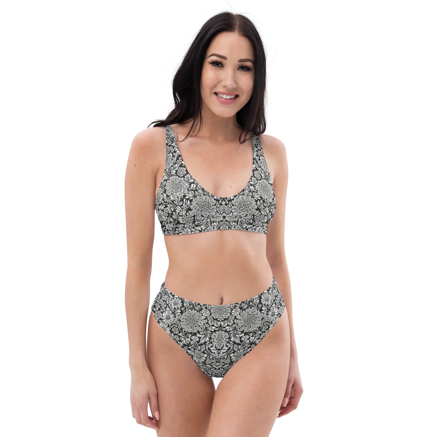 Monochrome Classic : Recycled high-waisted bikini