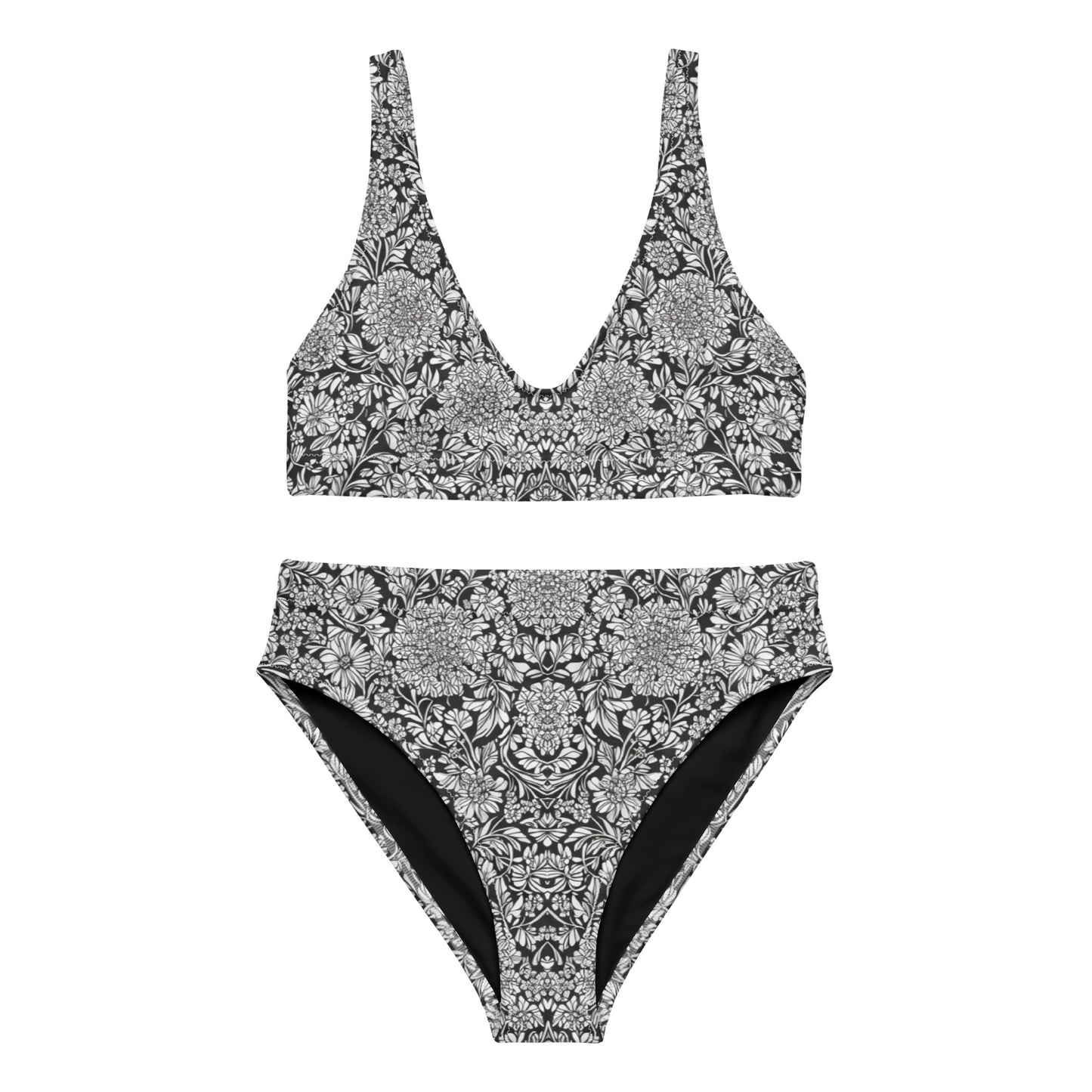 Monochrome Classic : Recycled high-waisted bikini