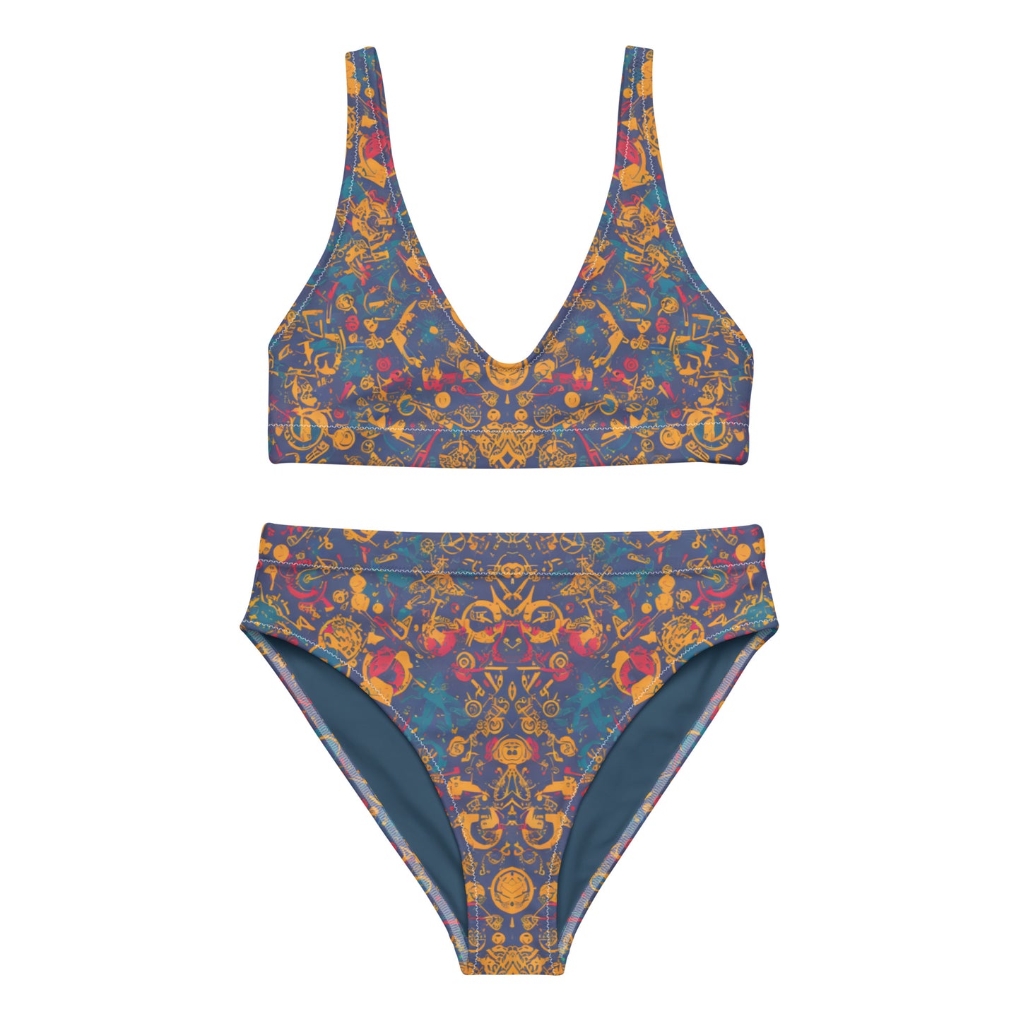 Recycled high-waisted bikini