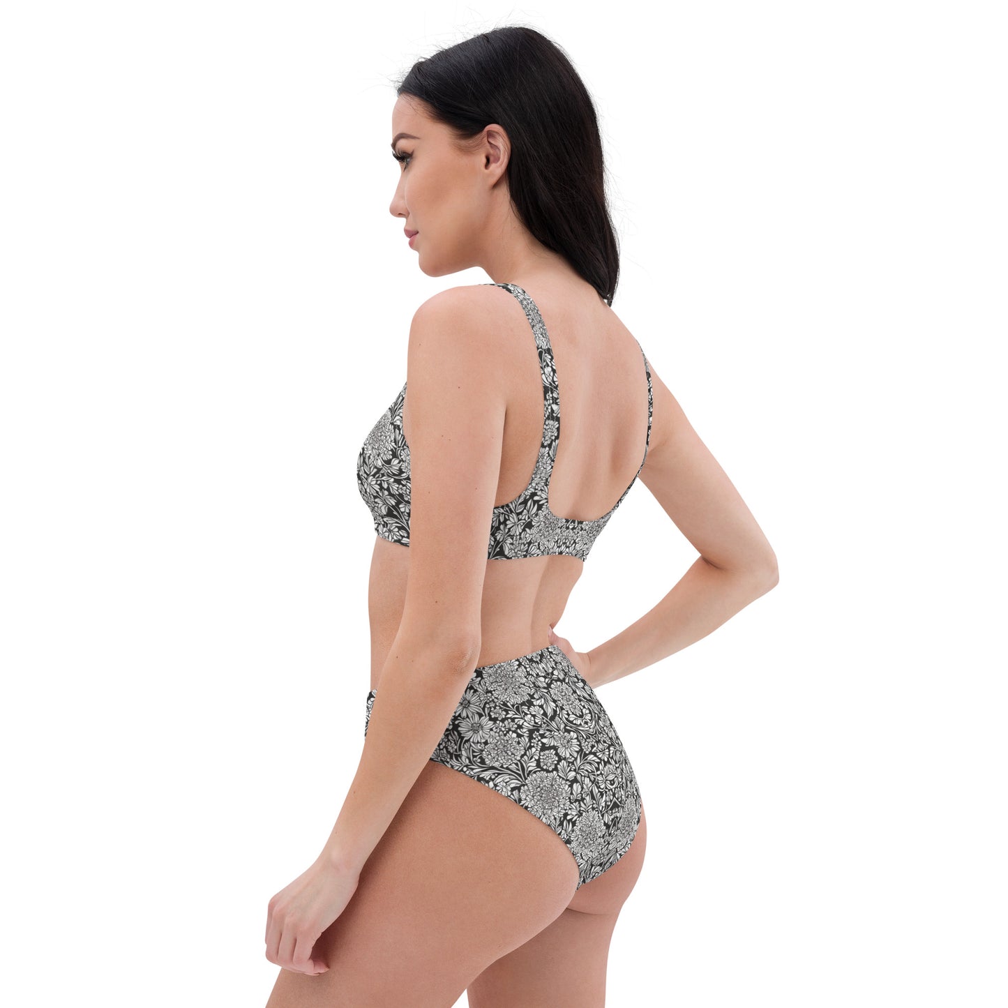 Monochrome Classic : Recycled high-waisted bikini