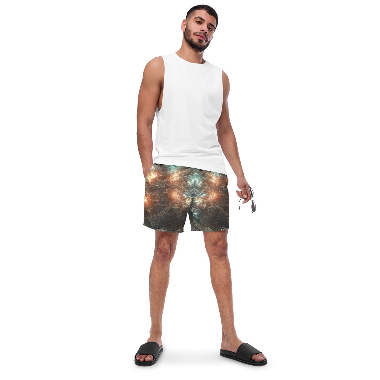 Alien Lights : Men's Recycled swim trunks