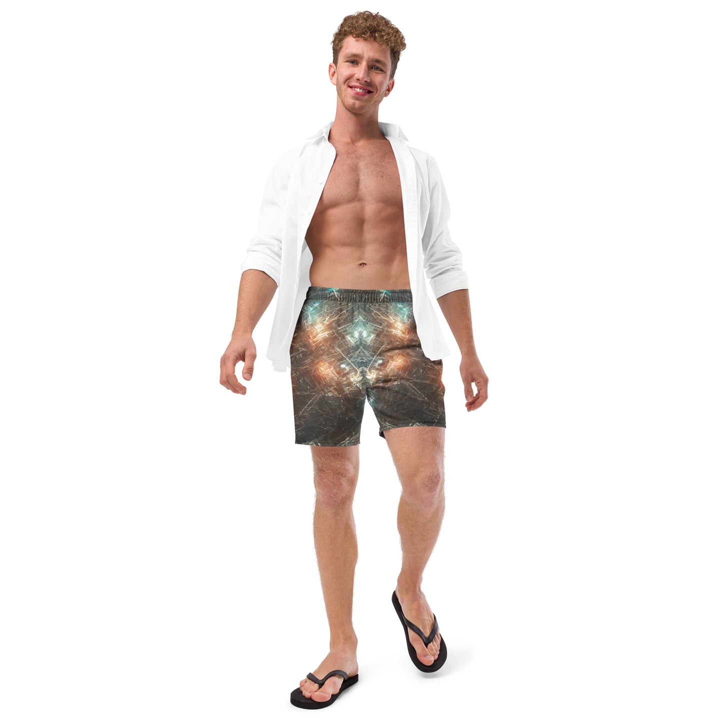 Alien Lights : Men's Recycled swim trunks