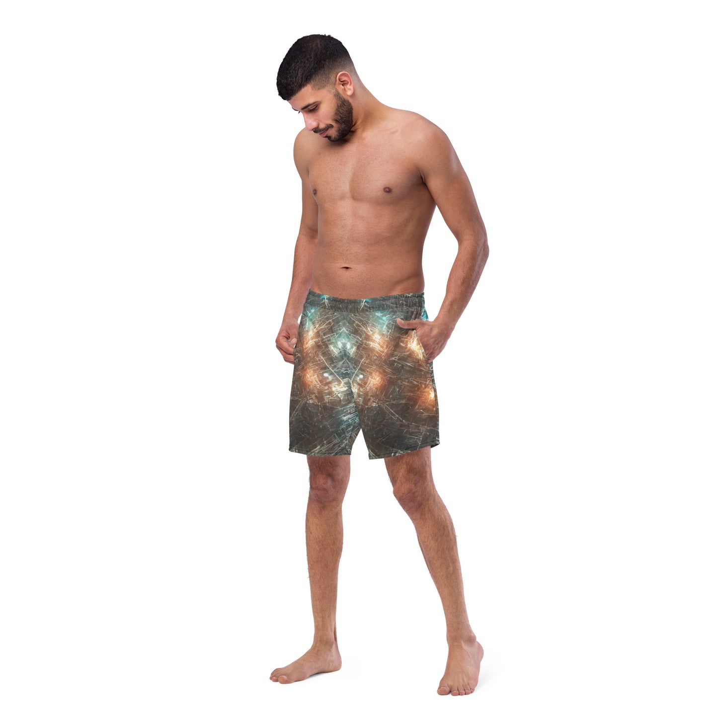 Alien Lights : Men's Recycled swim trunks