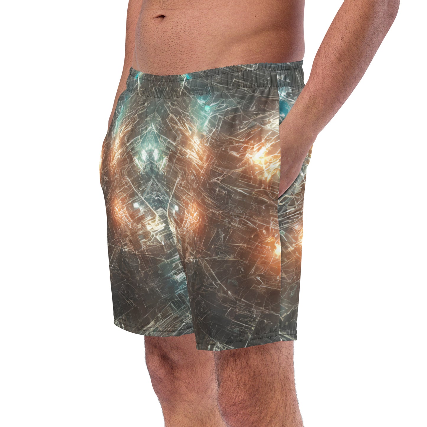 Alien Lights : Men's Recycled swim trunks