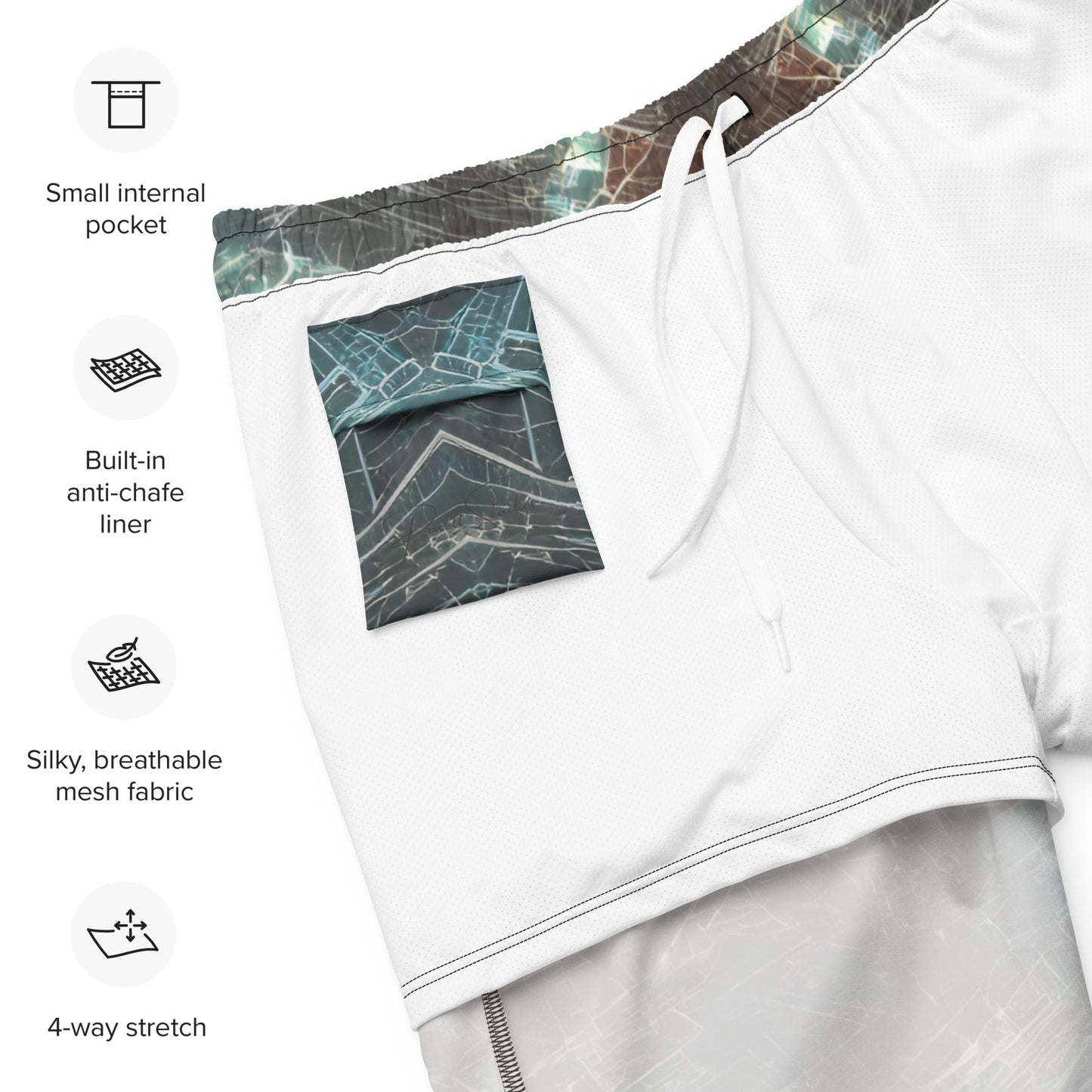 Alien Lights : Men's Recycled swim trunks