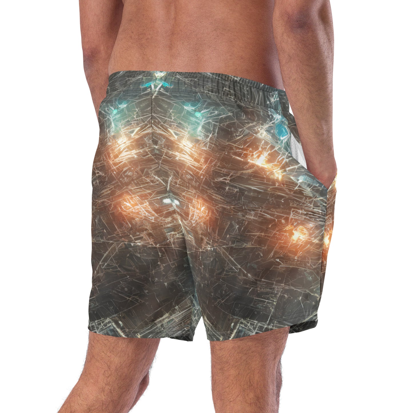 Alien Lights : Men's Recycled swim trunks