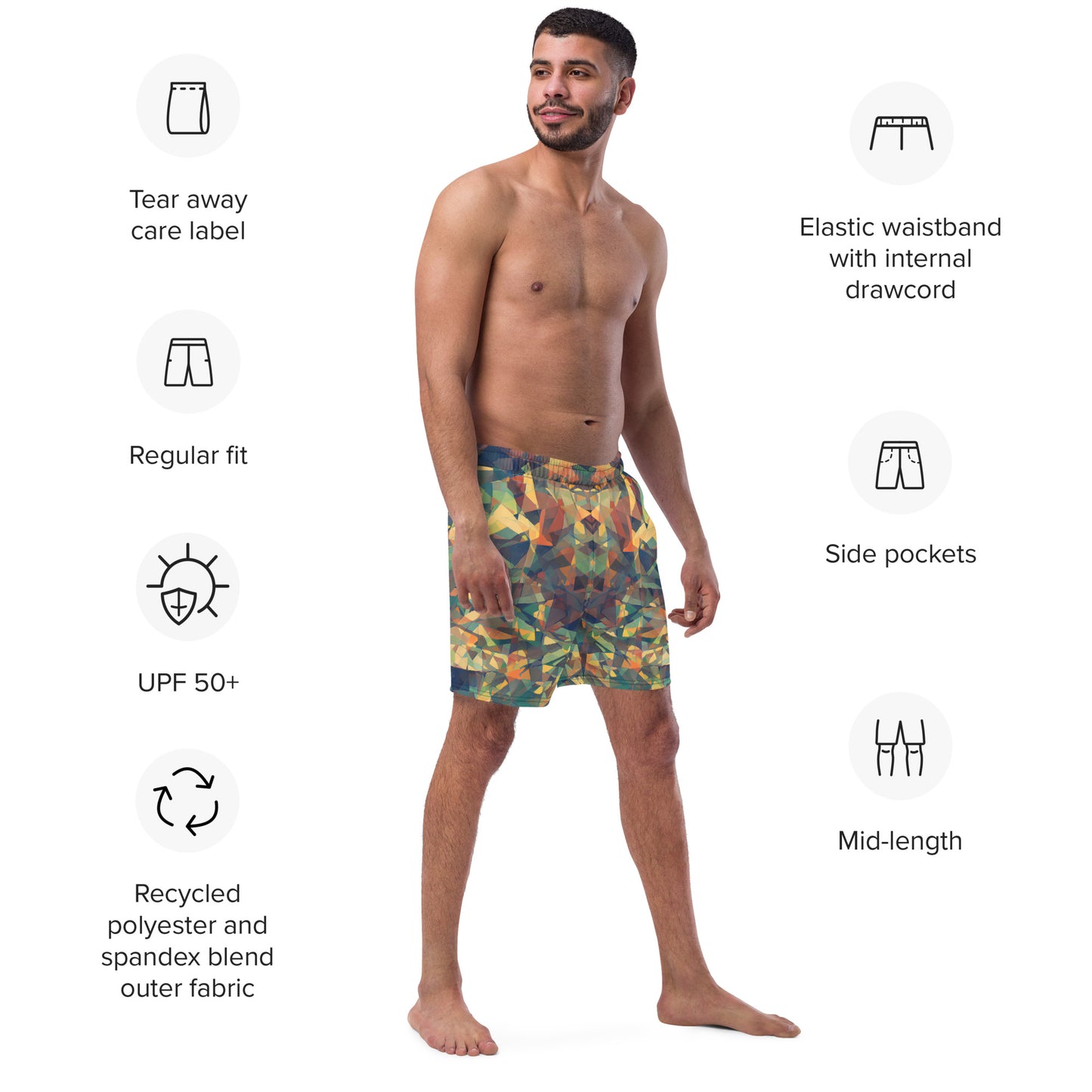 Jagged Confusion : Men's swim trunks
