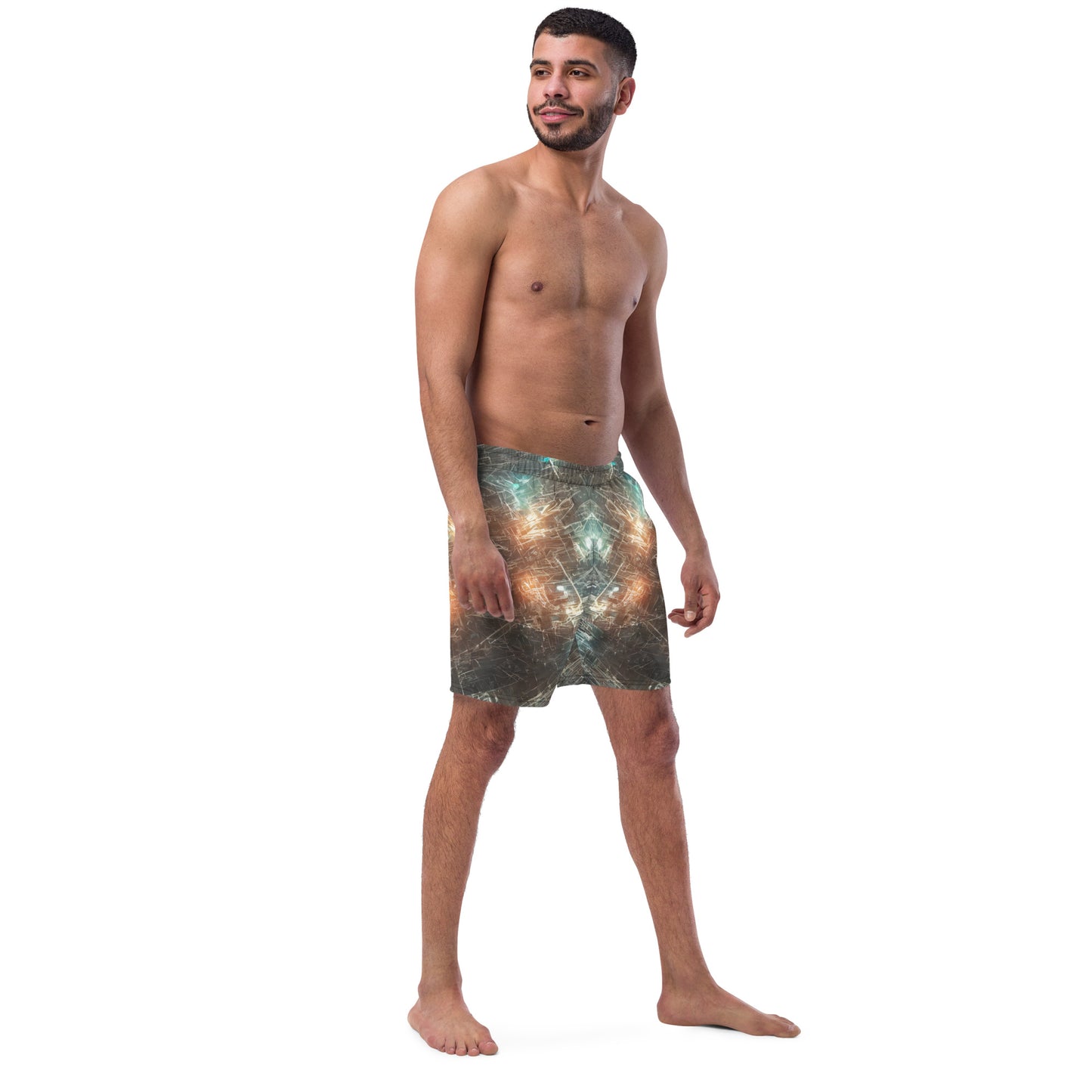 Alien Lights : Men's Recycled swim trunks