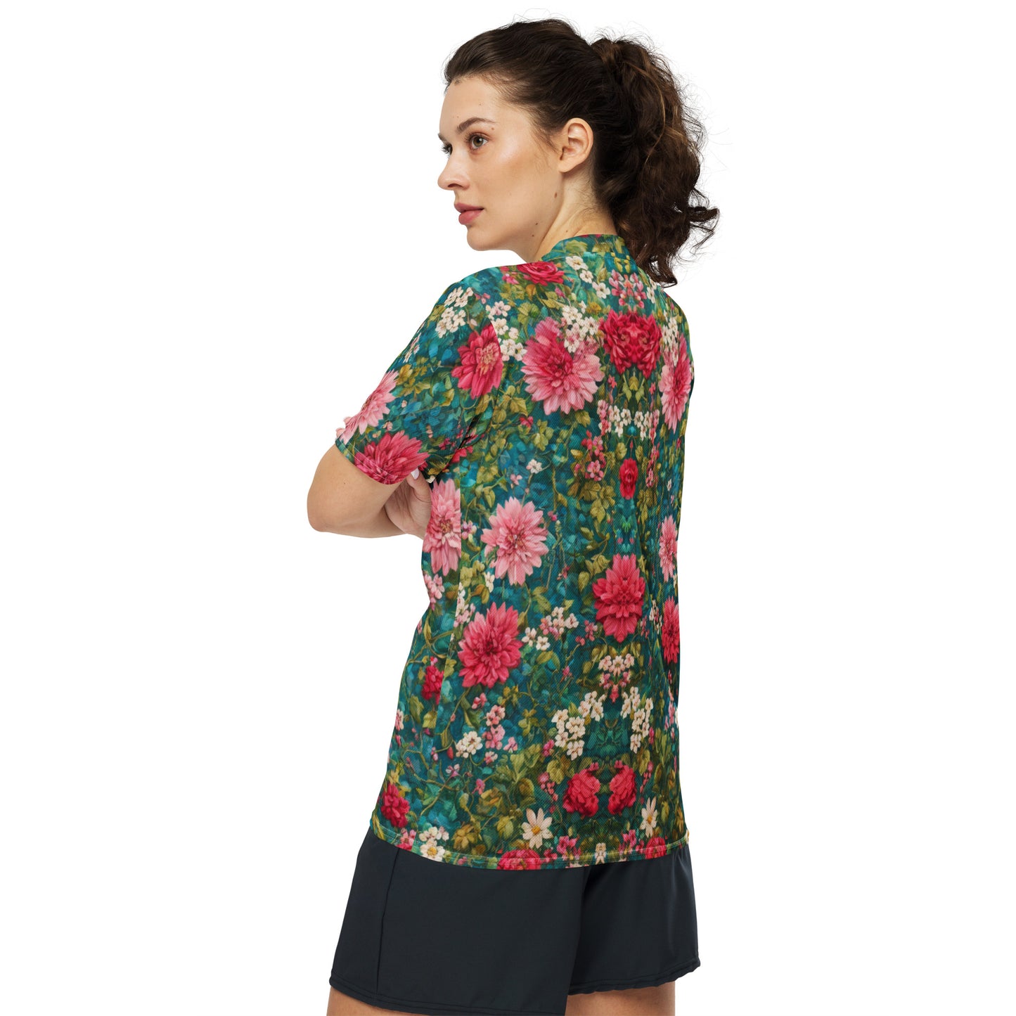 Floral Recycled unisex sports jersey