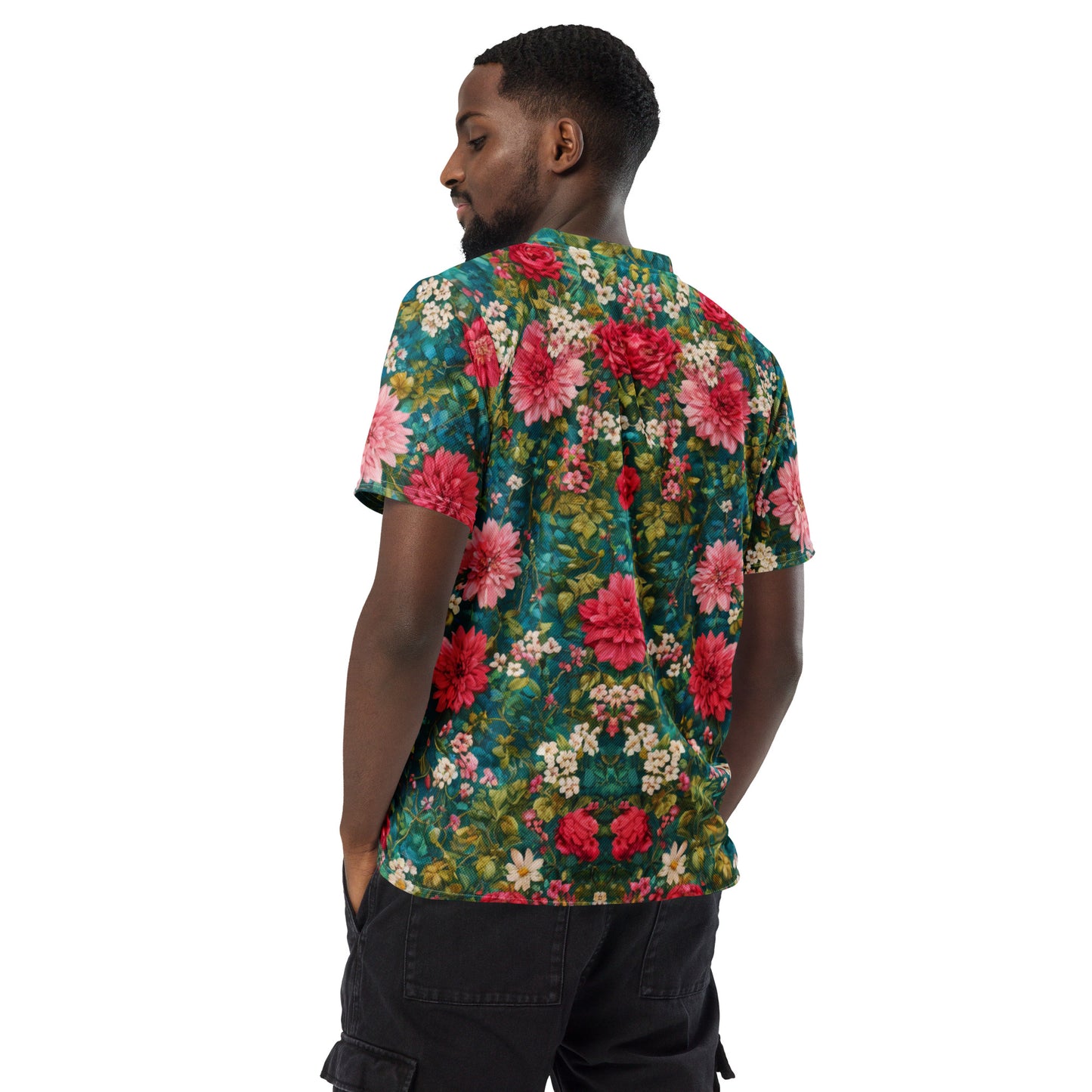 Floral Recycled unisex sports jersey