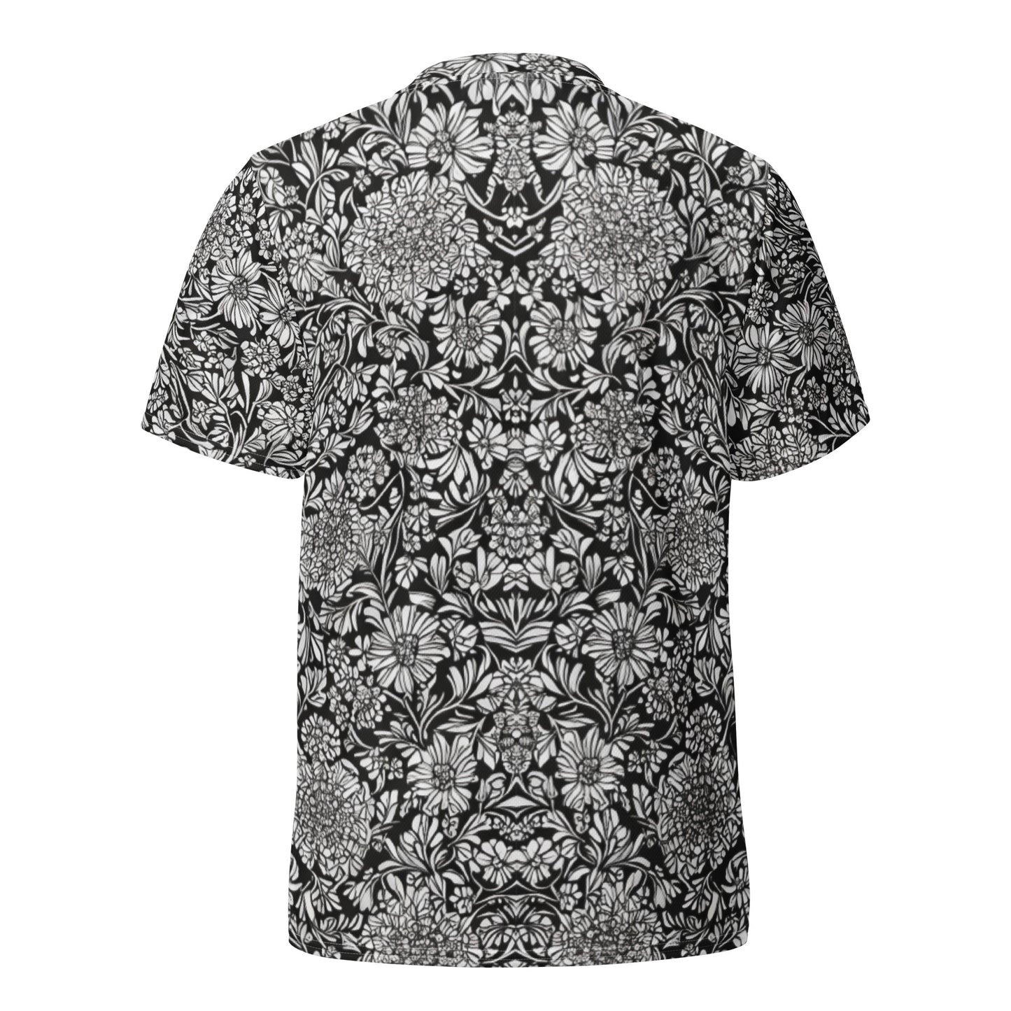 Monochrome Floral Recycled unisex sports jersey