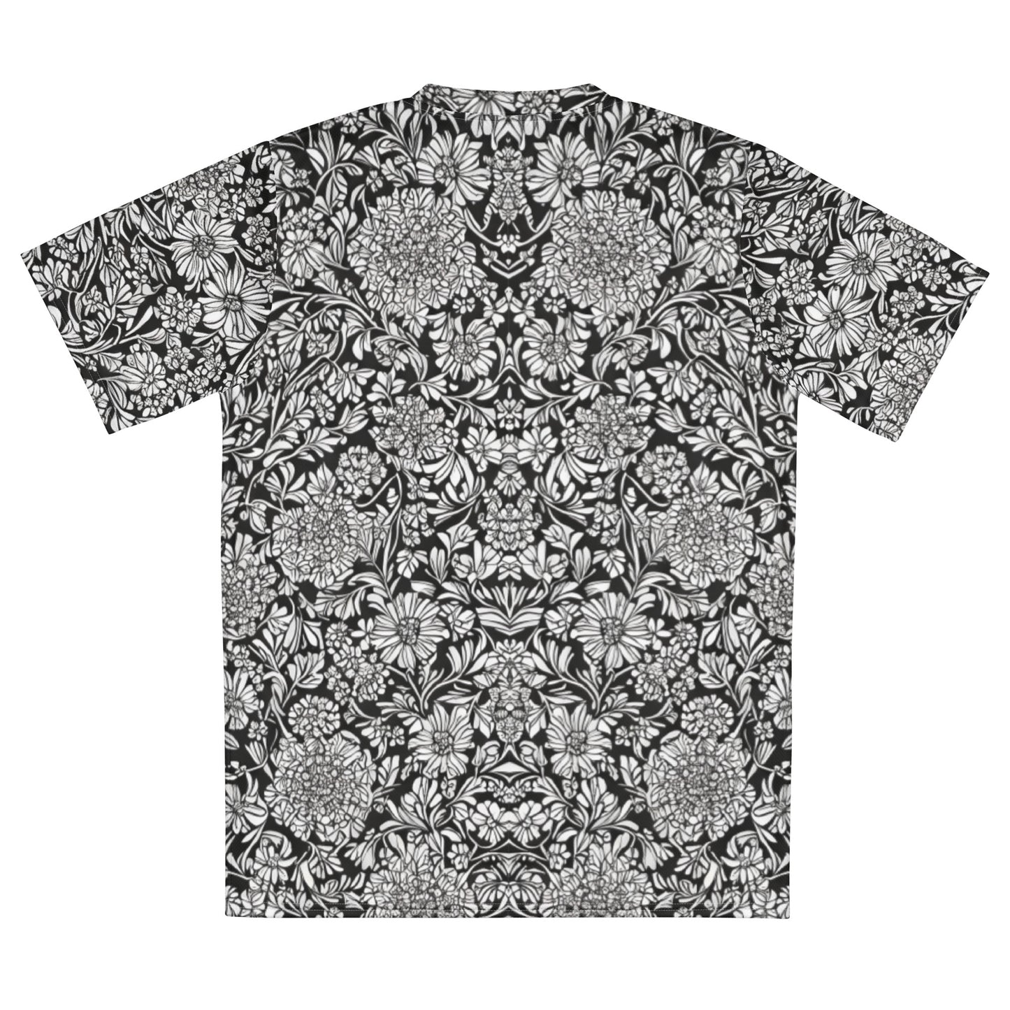 Monochrome Floral Recycled unisex sports jersey