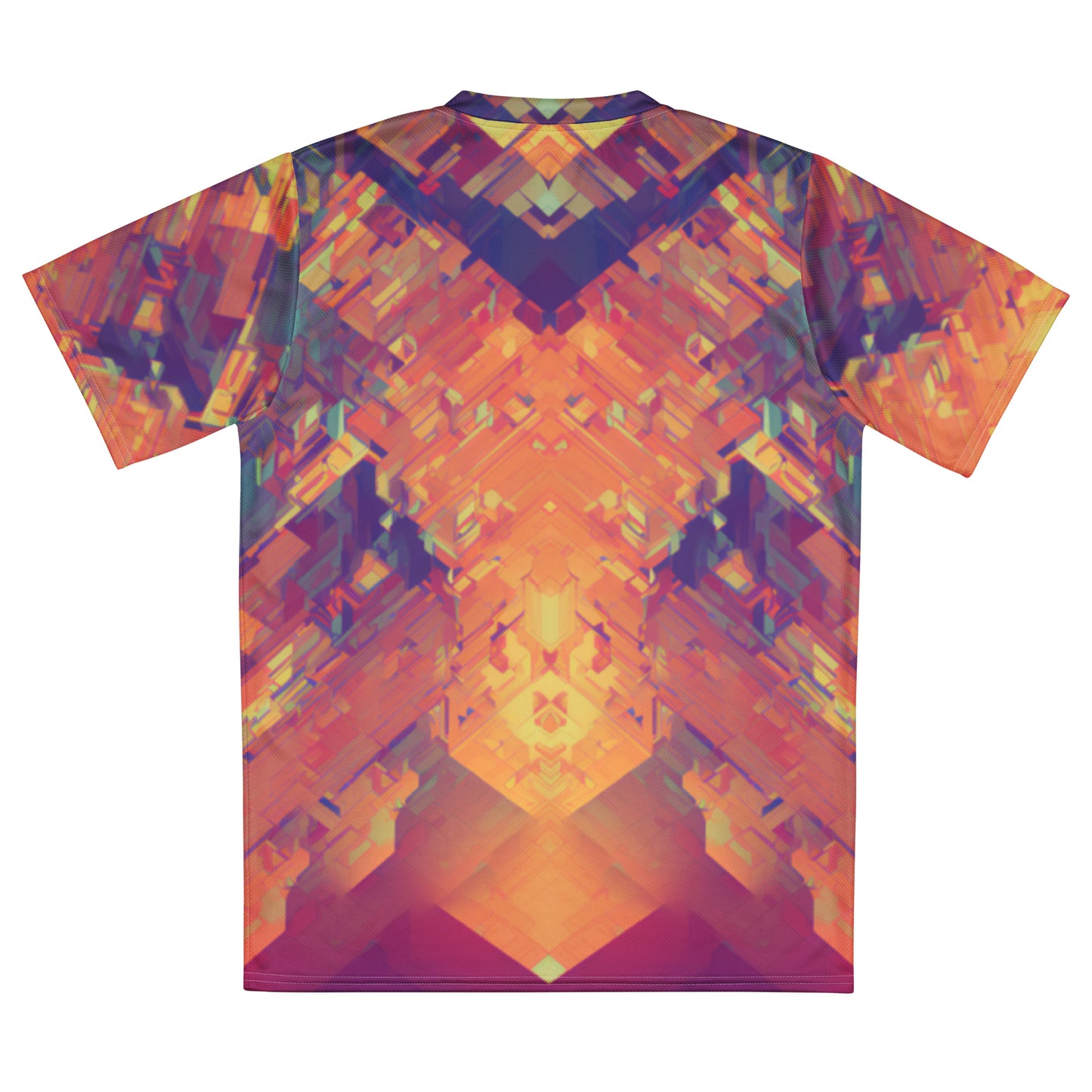 Retro Cubeist Recycled unisex sports jersey