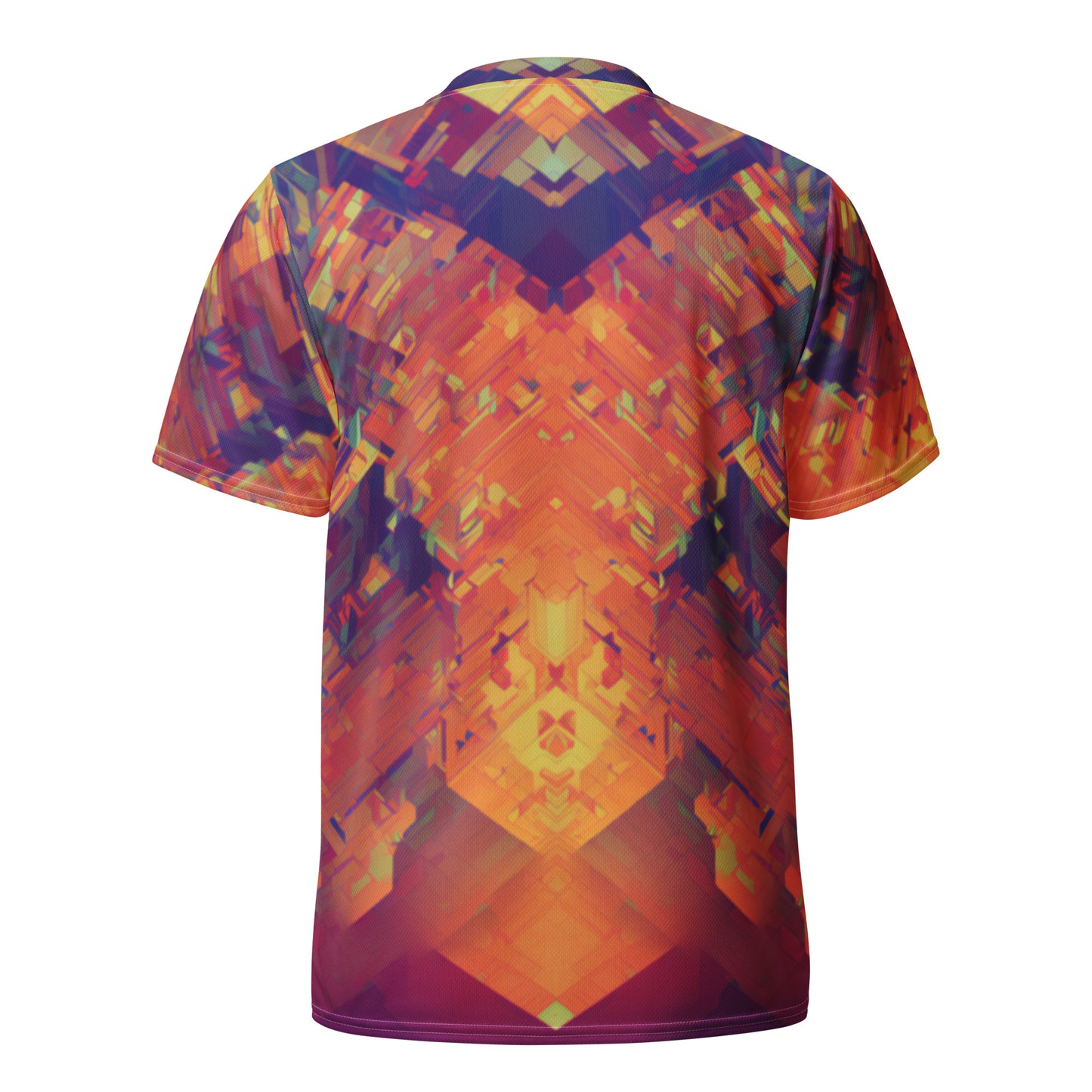 Retro Cubeist Recycled unisex sports jersey