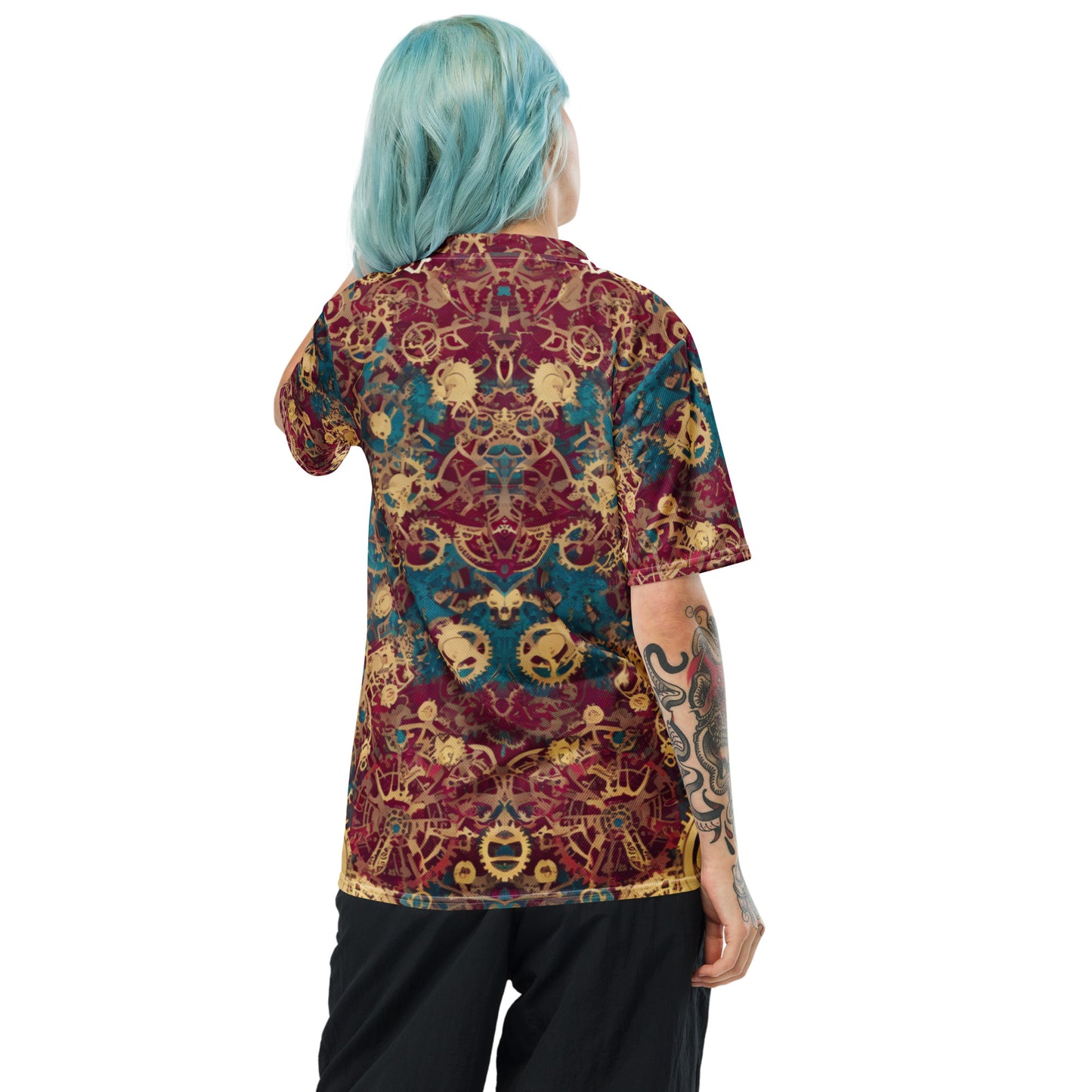 Retro Mechanic Recycled unisex sports jersey