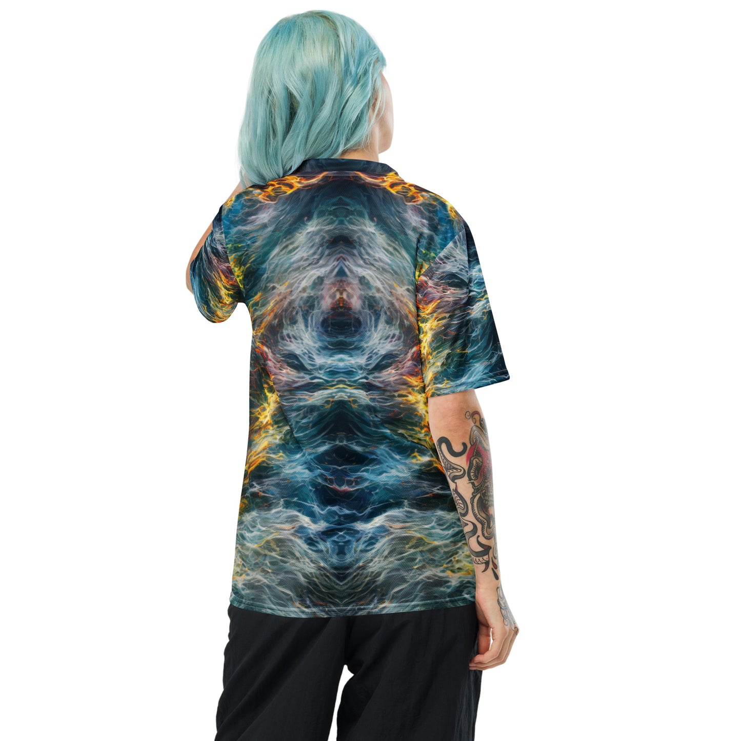 Distorted Universe : Recycled unisex sports jersey