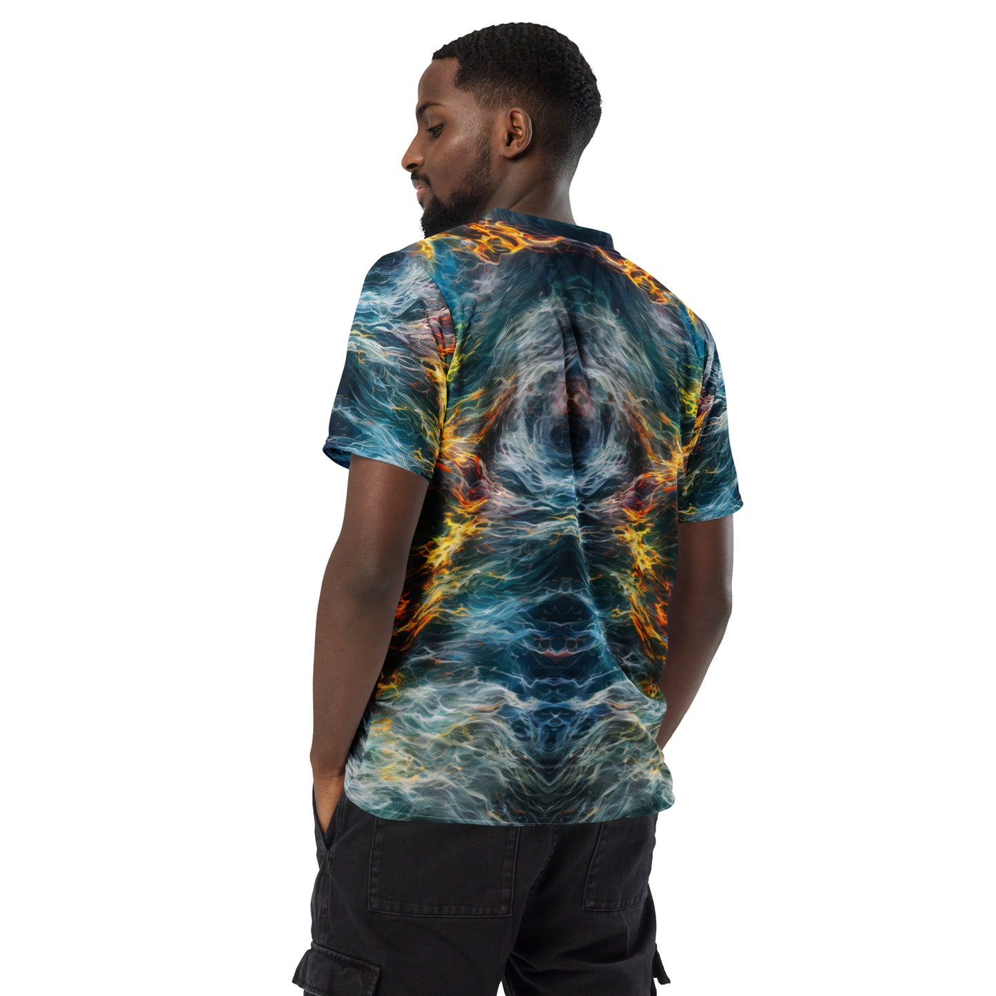 Distorted Universe : Recycled unisex sports jersey