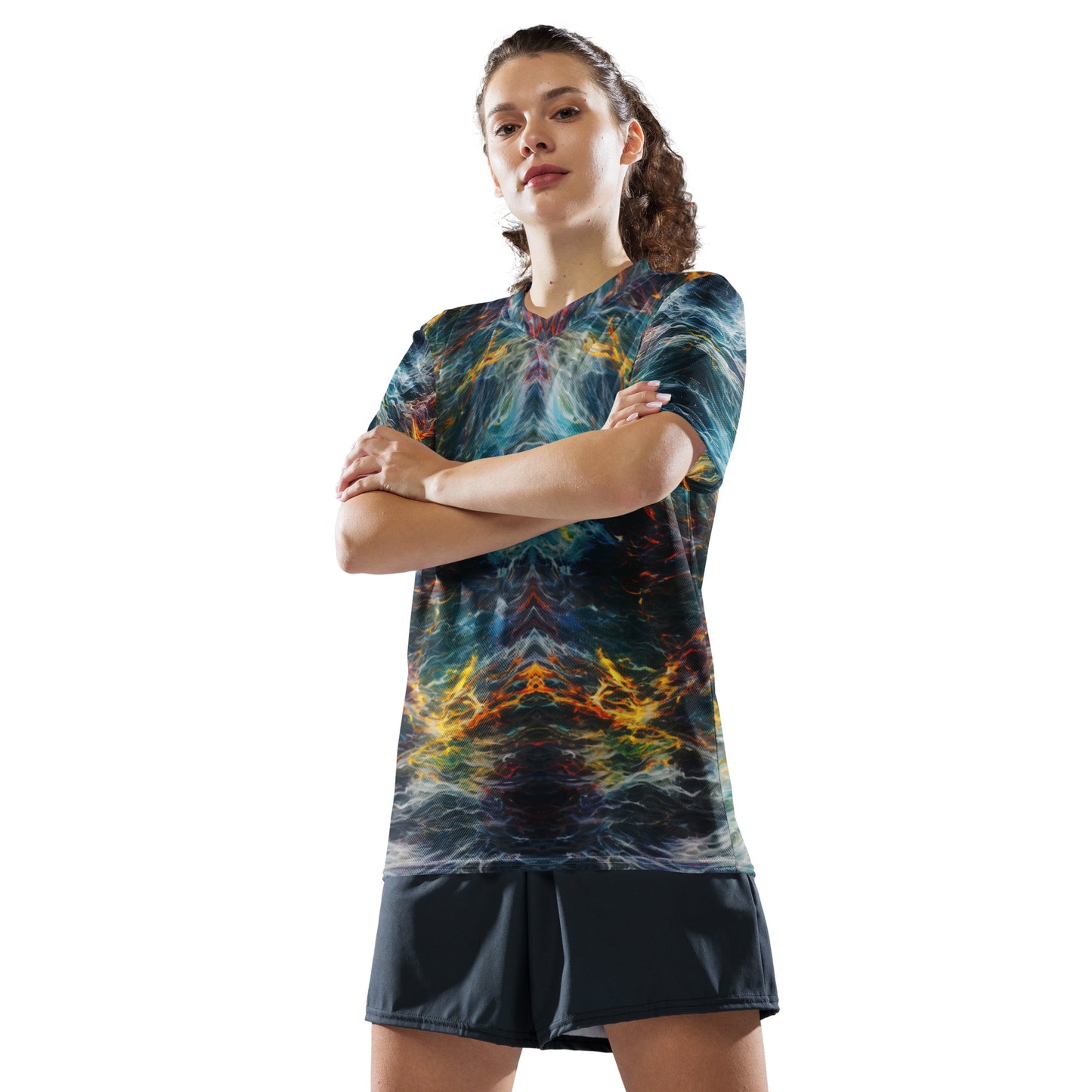 Distorted Universe : Recycled unisex sports jersey