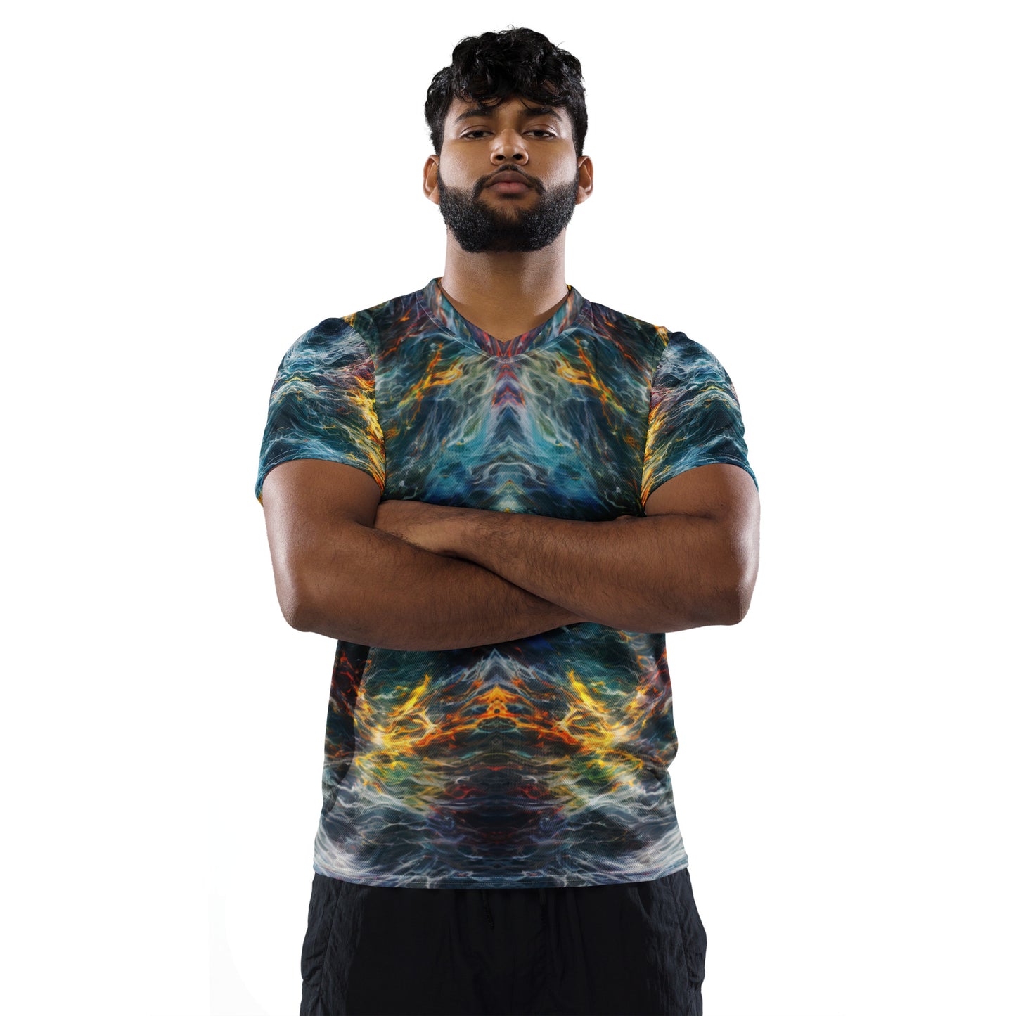 Distorted Universe : Recycled unisex sports jersey