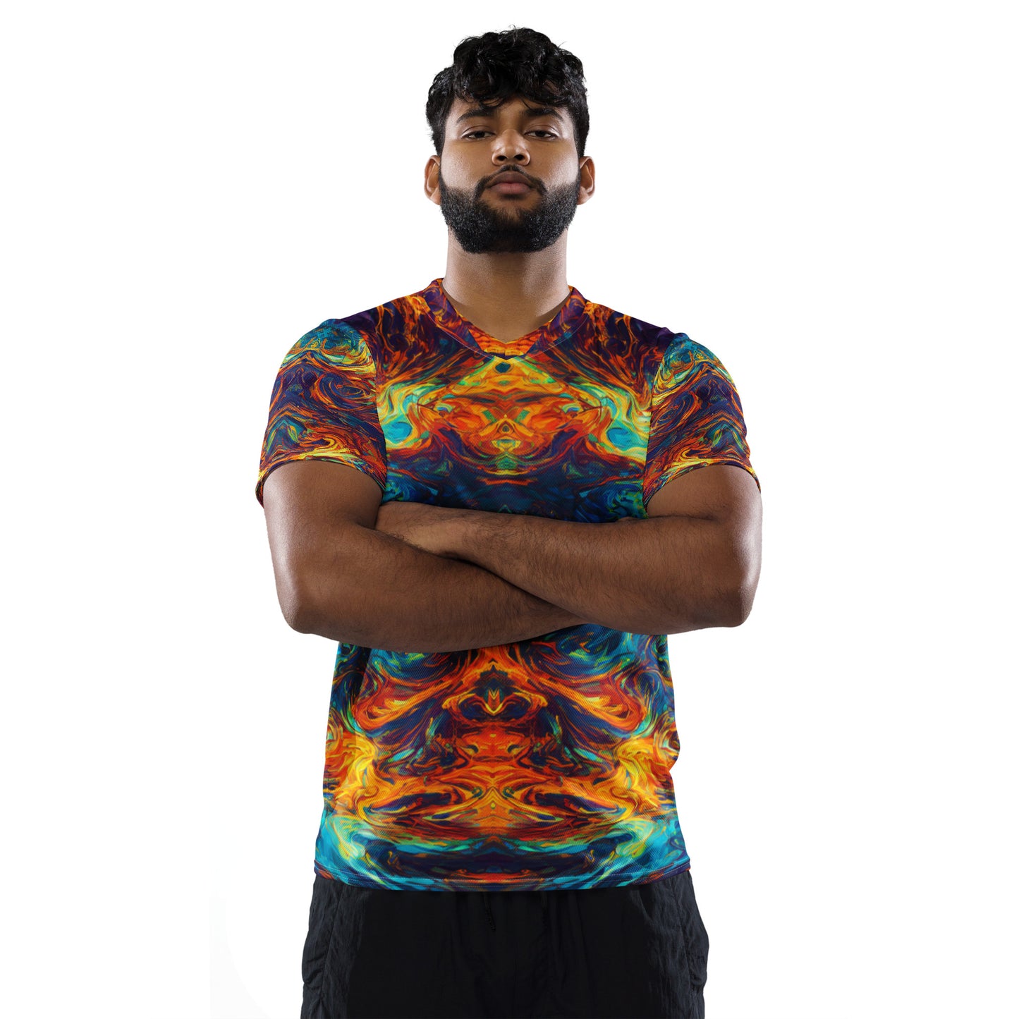 Flaming Confusion : Recycled unisex sports jersey