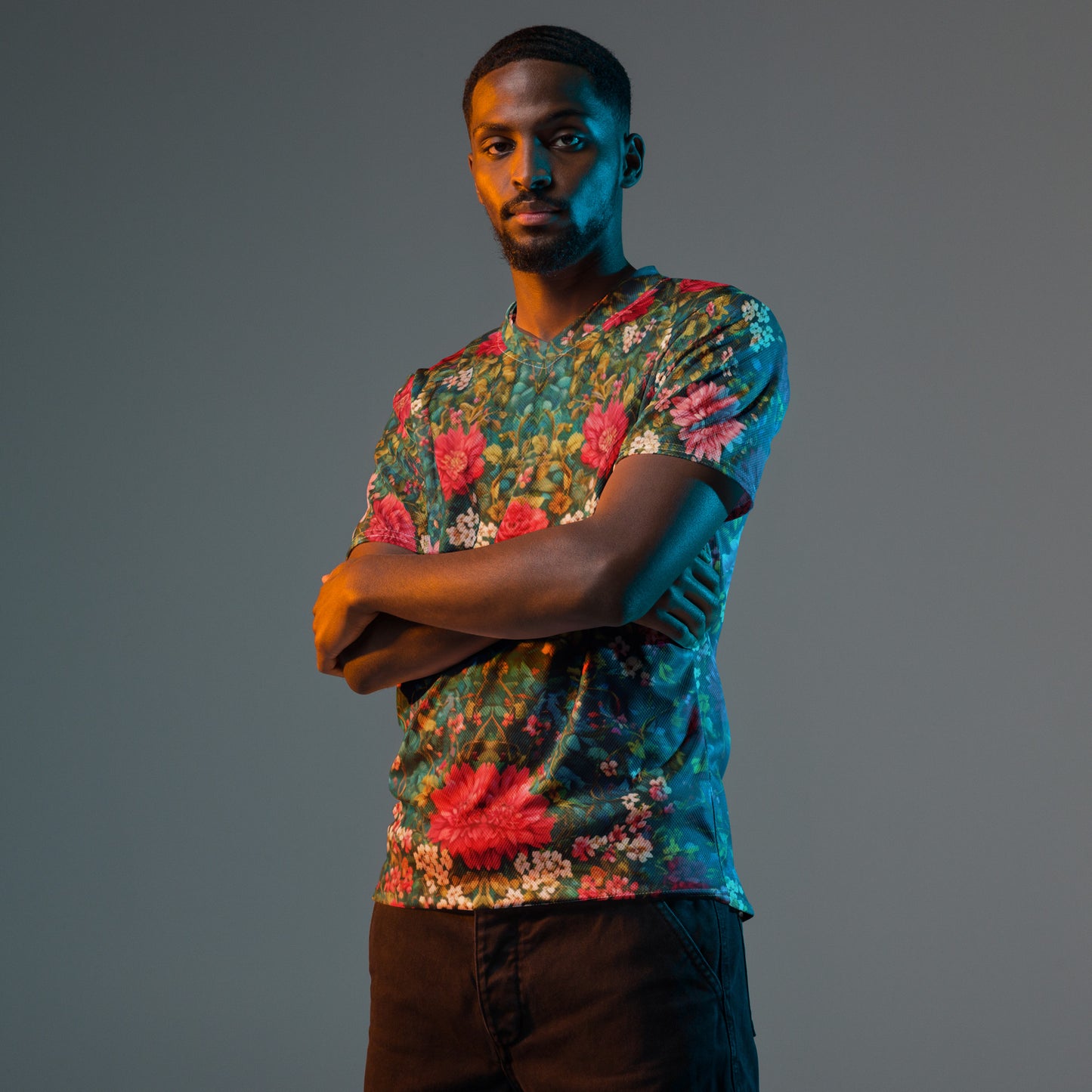 Floral Recycled unisex sports jersey