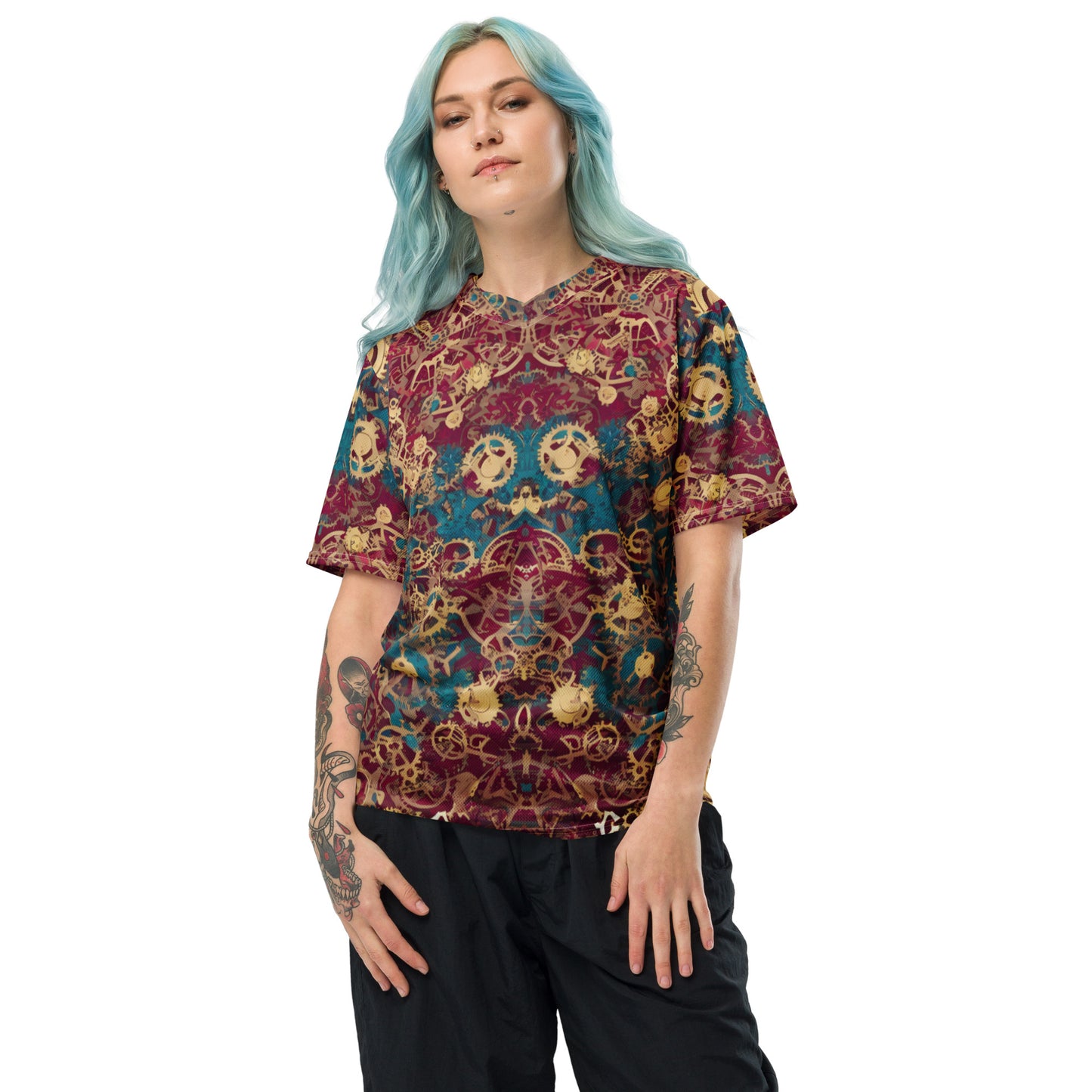Retro Mechanic Recycled unisex sports jersey