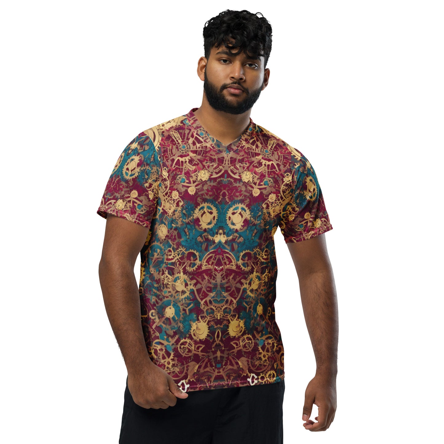 Retro Mechanic Recycled unisex sports jersey