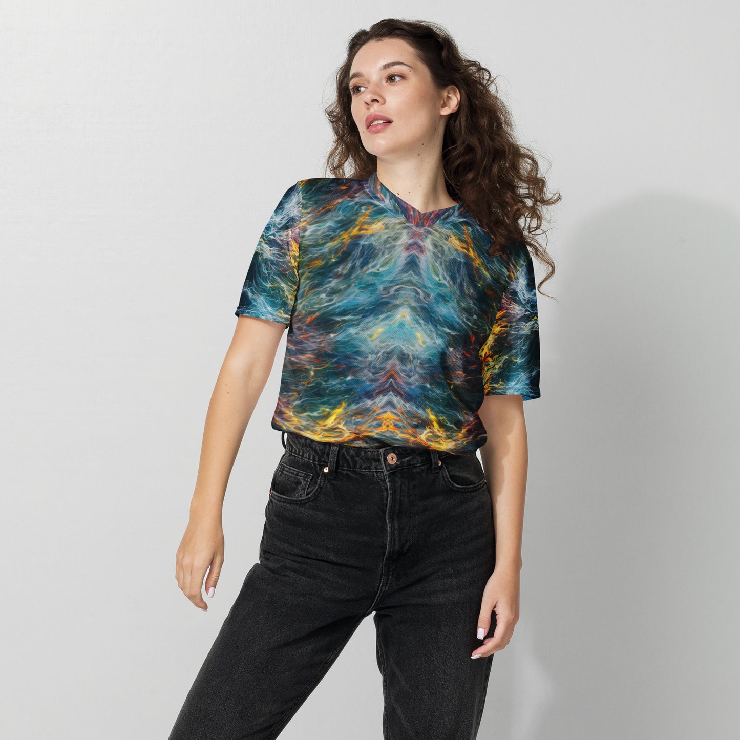 Distorted Universe : Recycled unisex sports jersey