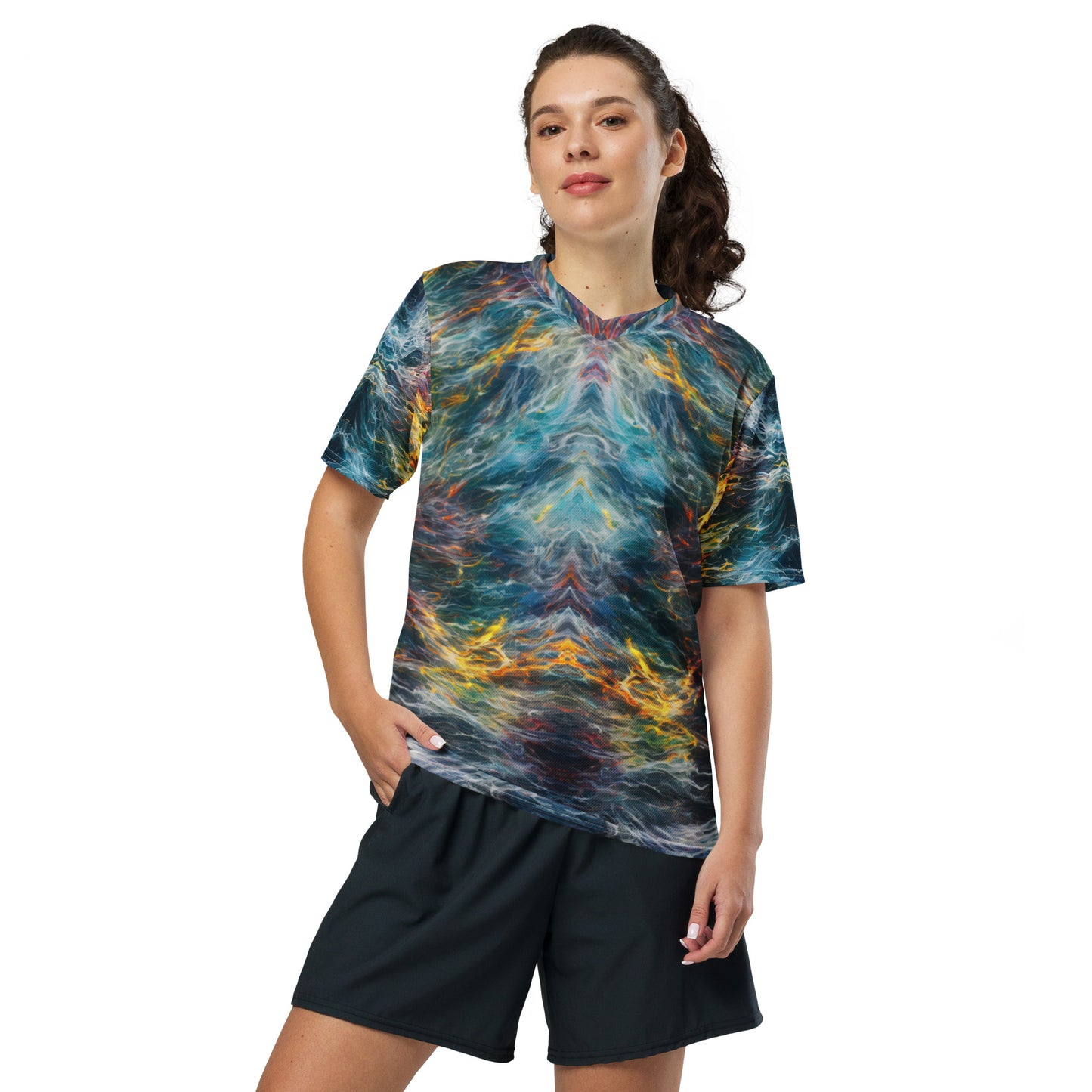 Distorted Universe : Recycled unisex sports jersey