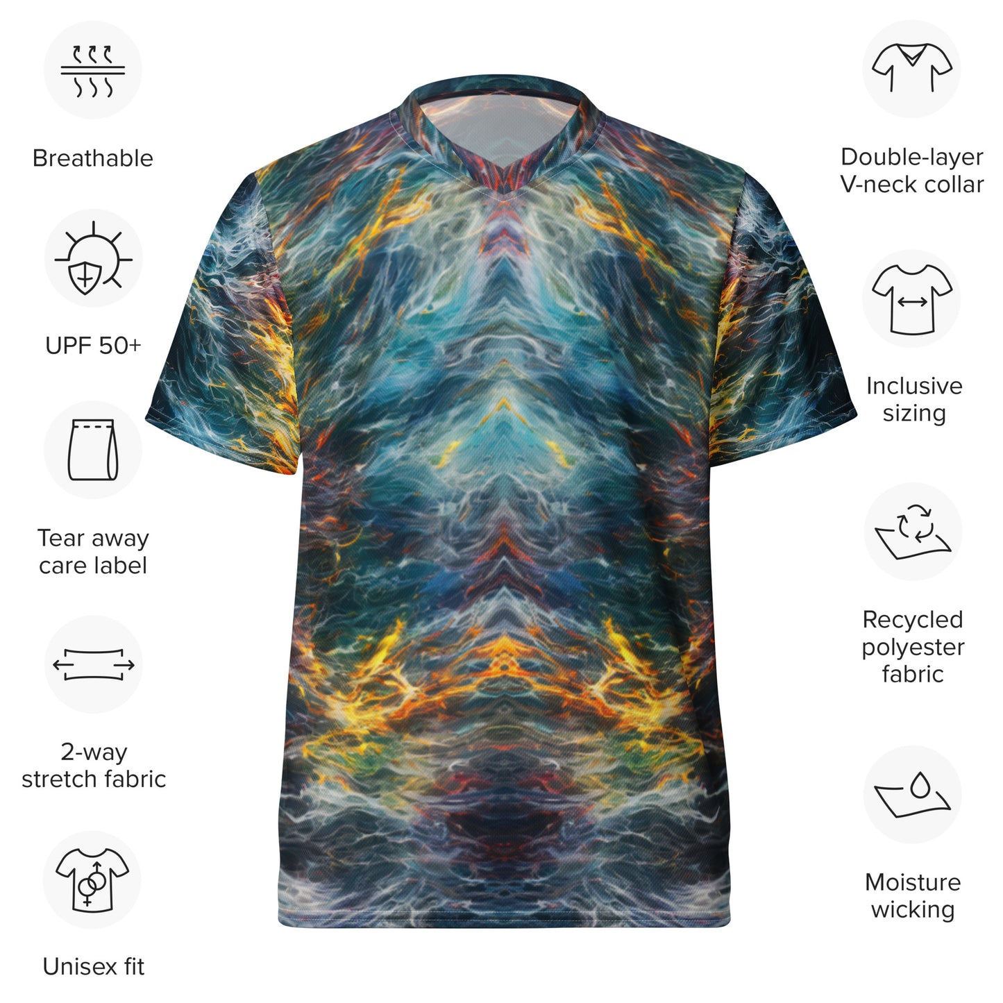 Distorted Universe : Recycled unisex sports jersey