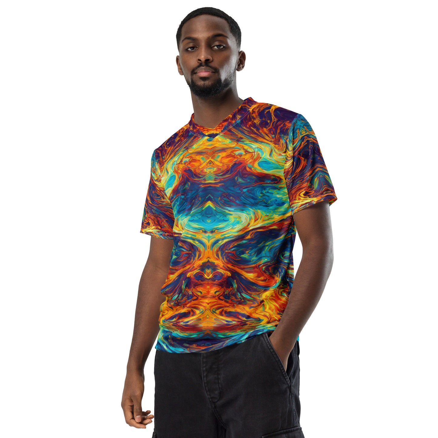 Flaming Confusion : Recycled unisex sports jersey