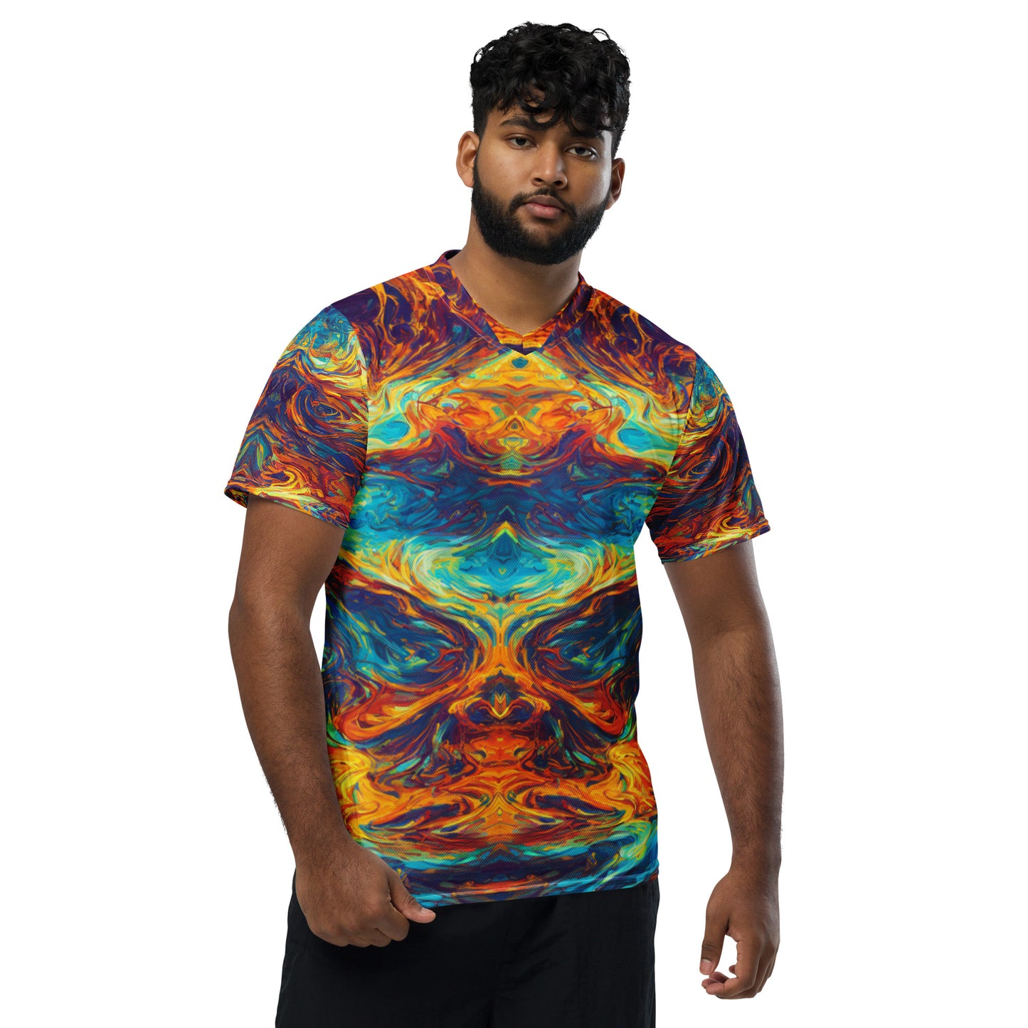 Flaming Confusion : Recycled unisex sports jersey