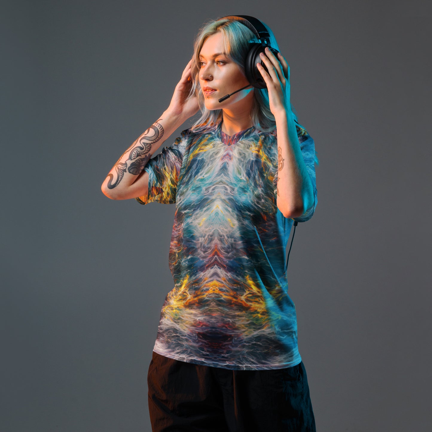 Distorted Universe : Recycled unisex sports jersey