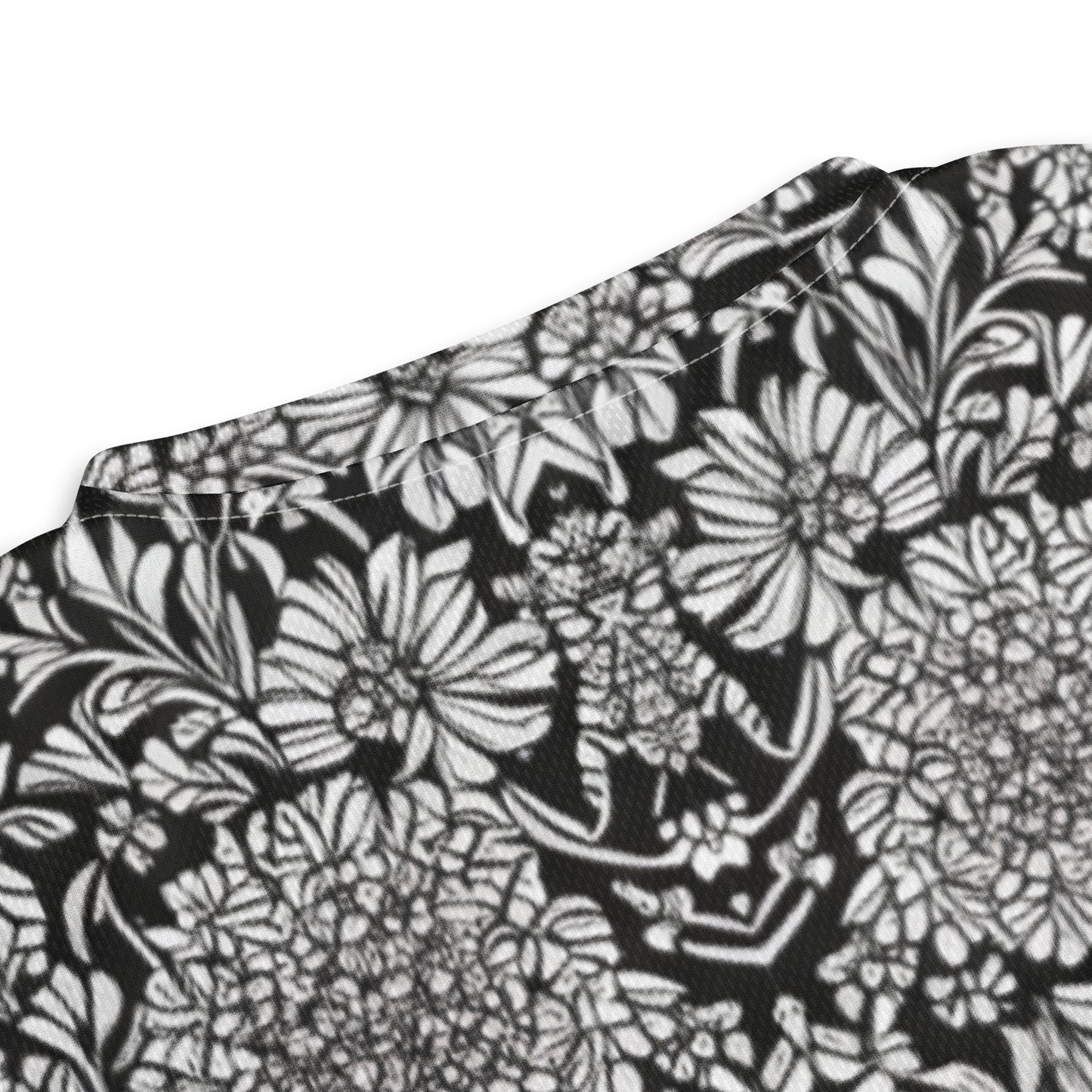 Monochrome Floral Recycled unisex sports jersey