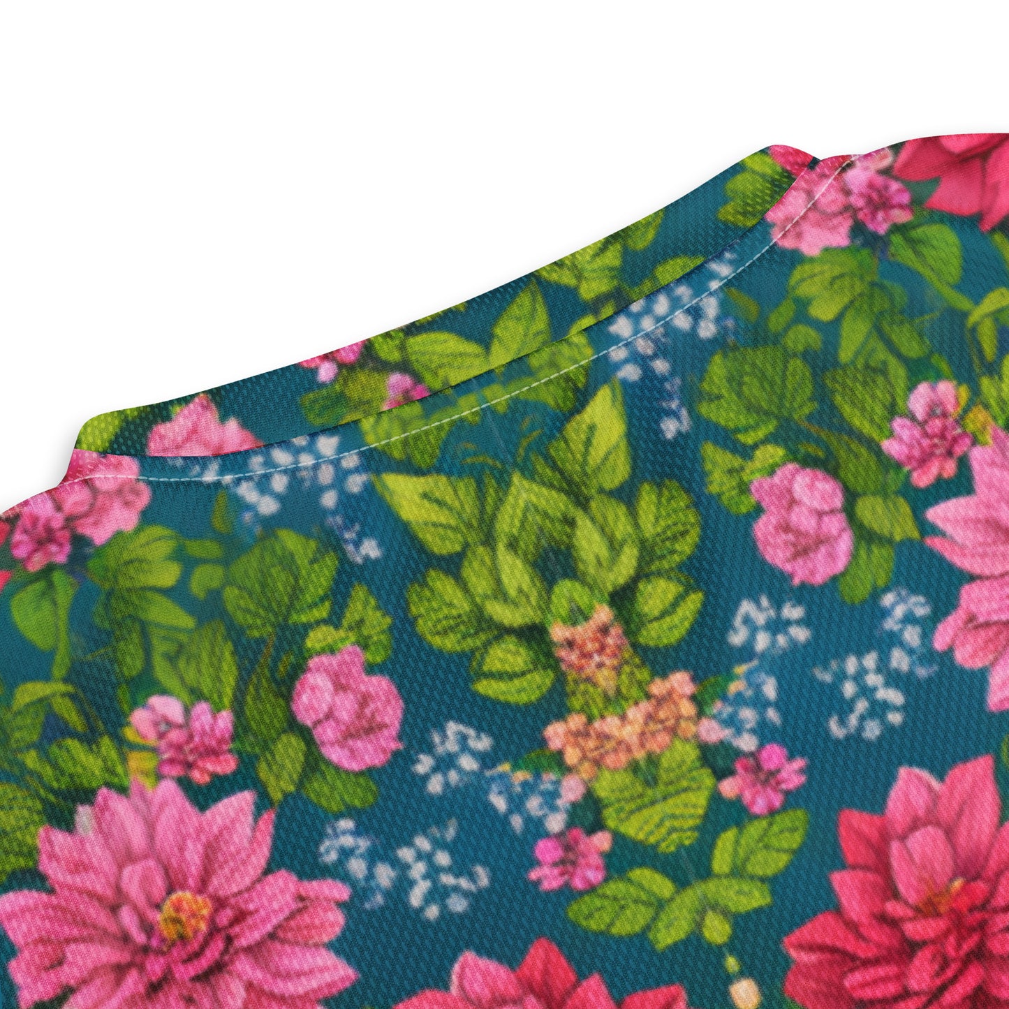 Red Rose Floral Recycled unisex sports jersey