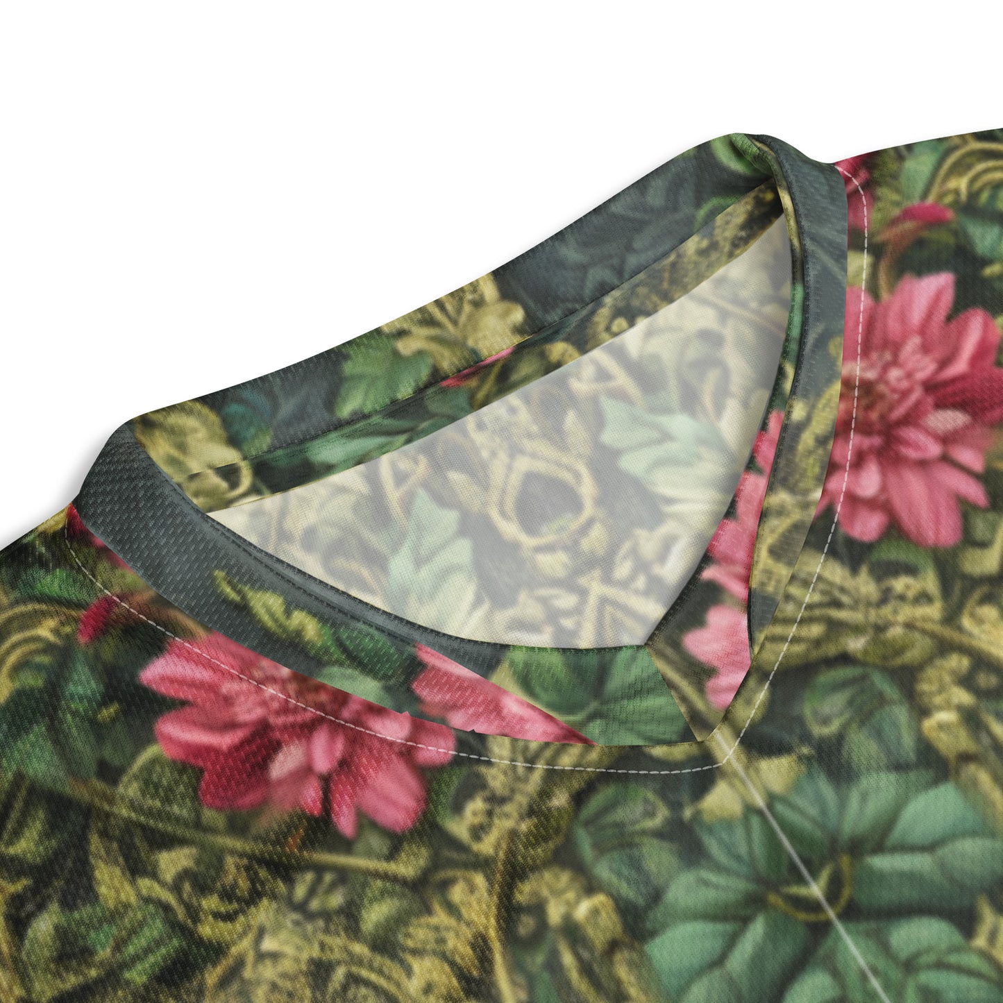 Vintage Floral Recycled unisex sports jersey
