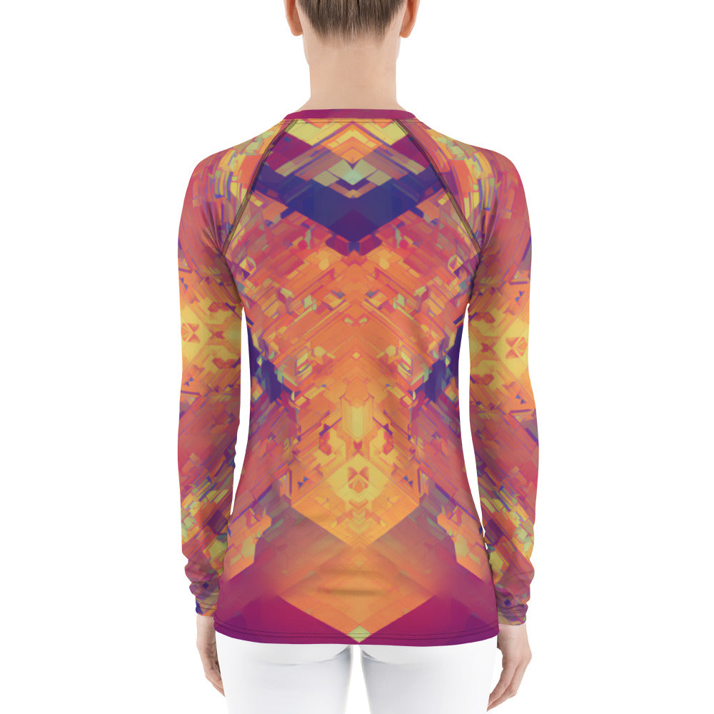 Retro Cube : Women's Rash Guard