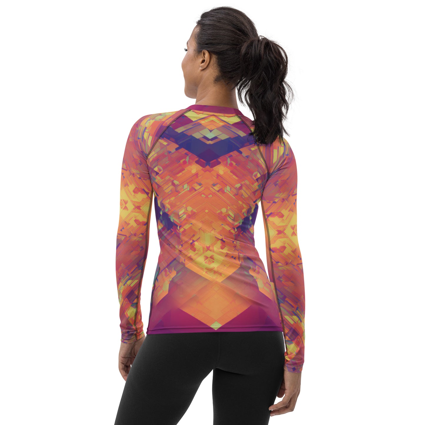 Retro Cube : Women's Rash Guard