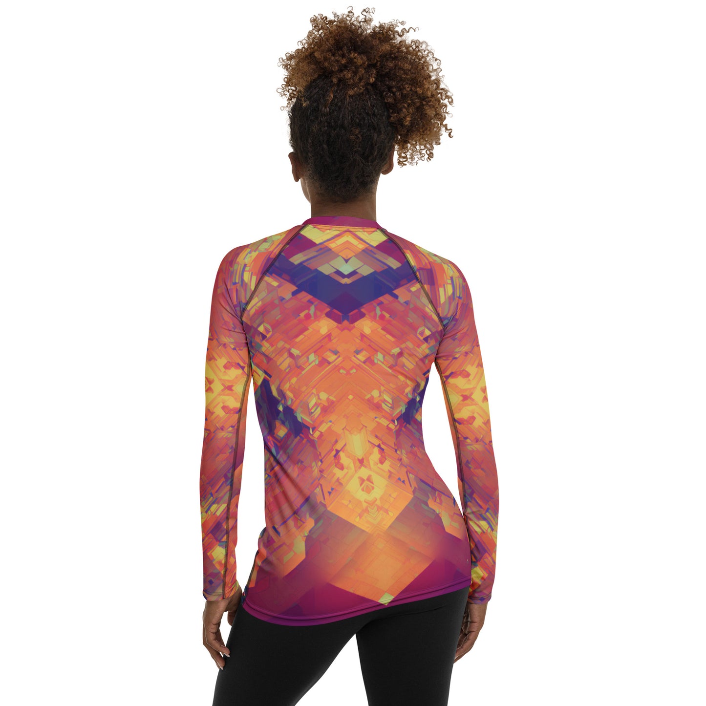 Retro Cube : Women's Rash Guard