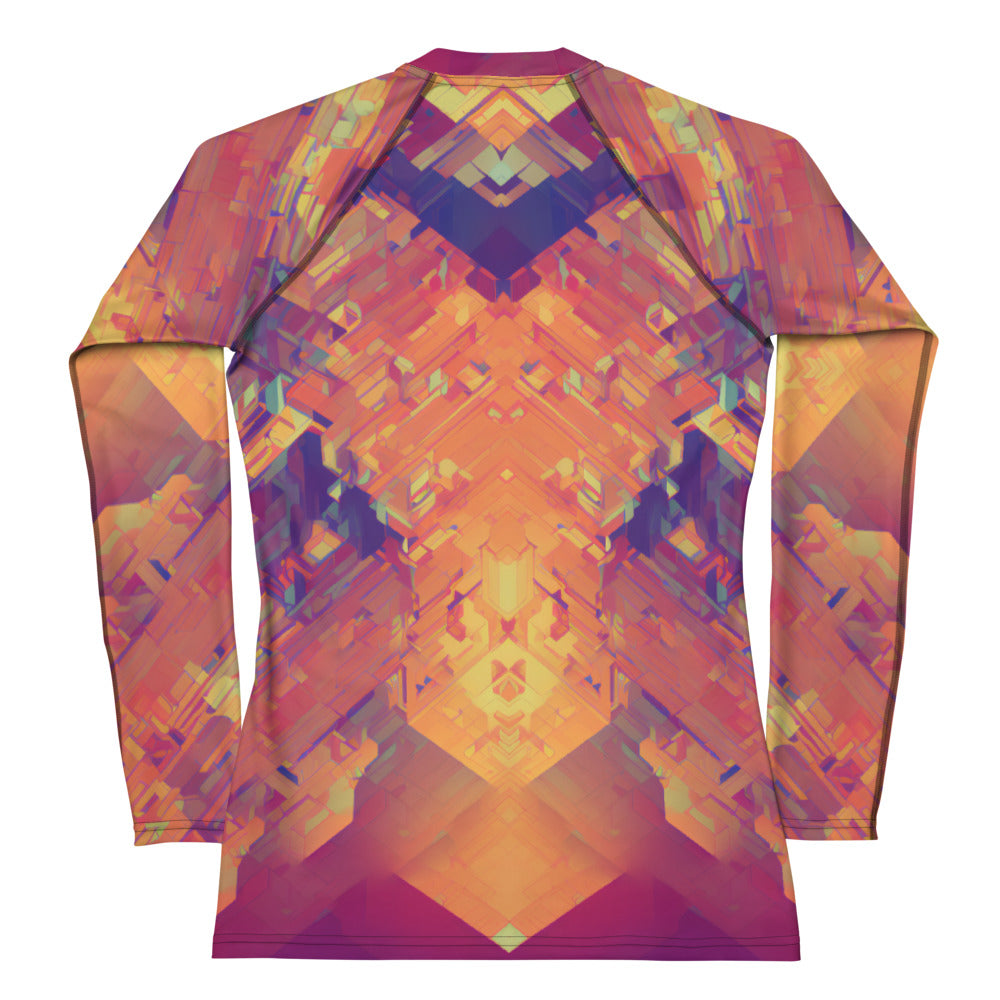 Retro Cube : Women's Rash Guard